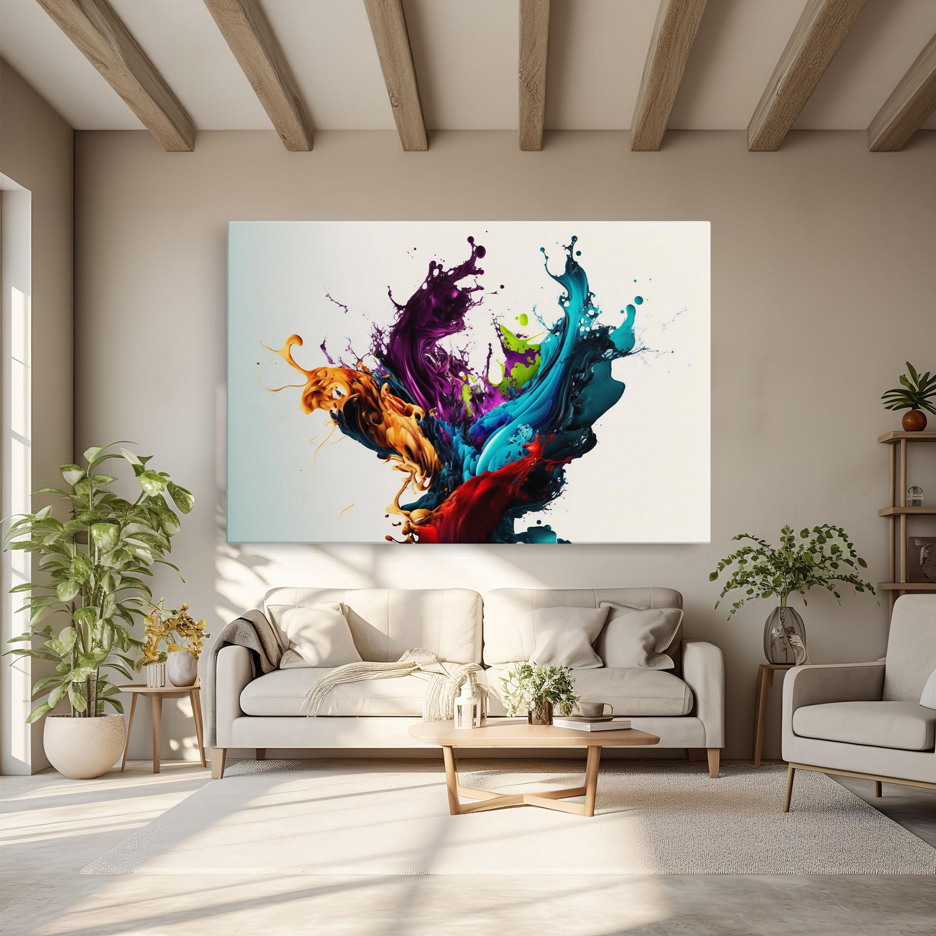 Vászonkép Dark Purple Splash mockup 6