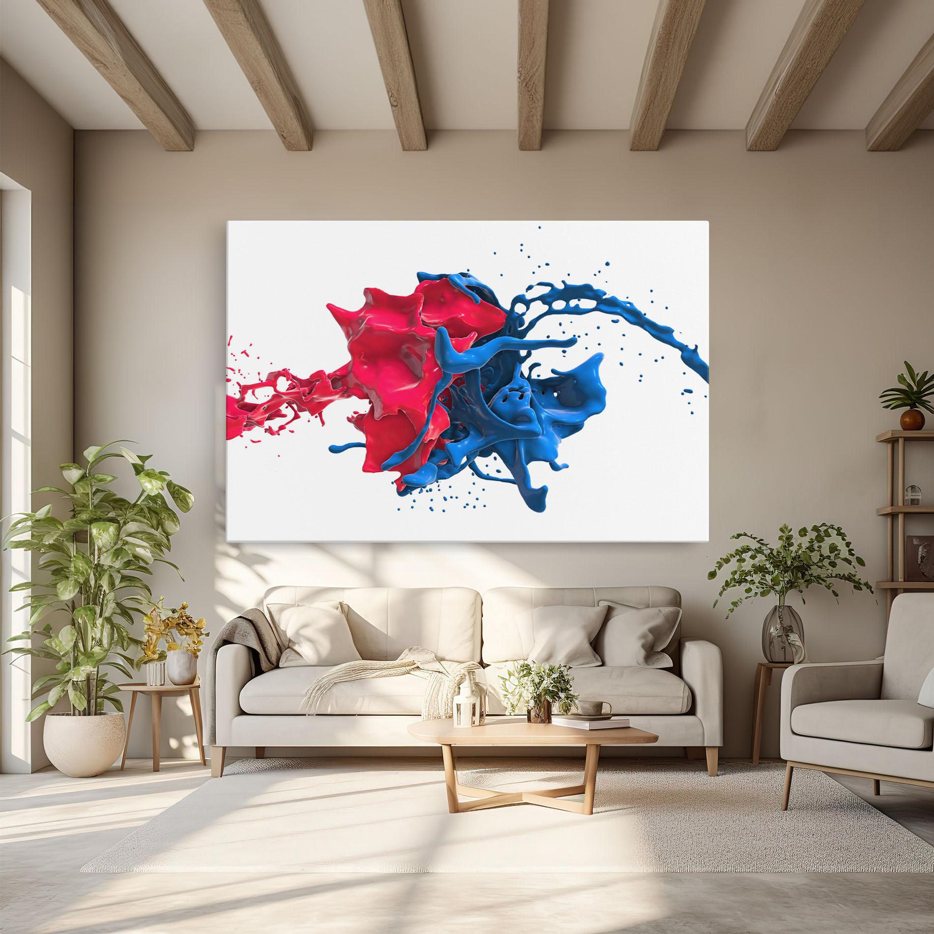 Vászonkép Pink And Blue Splash mockup 6