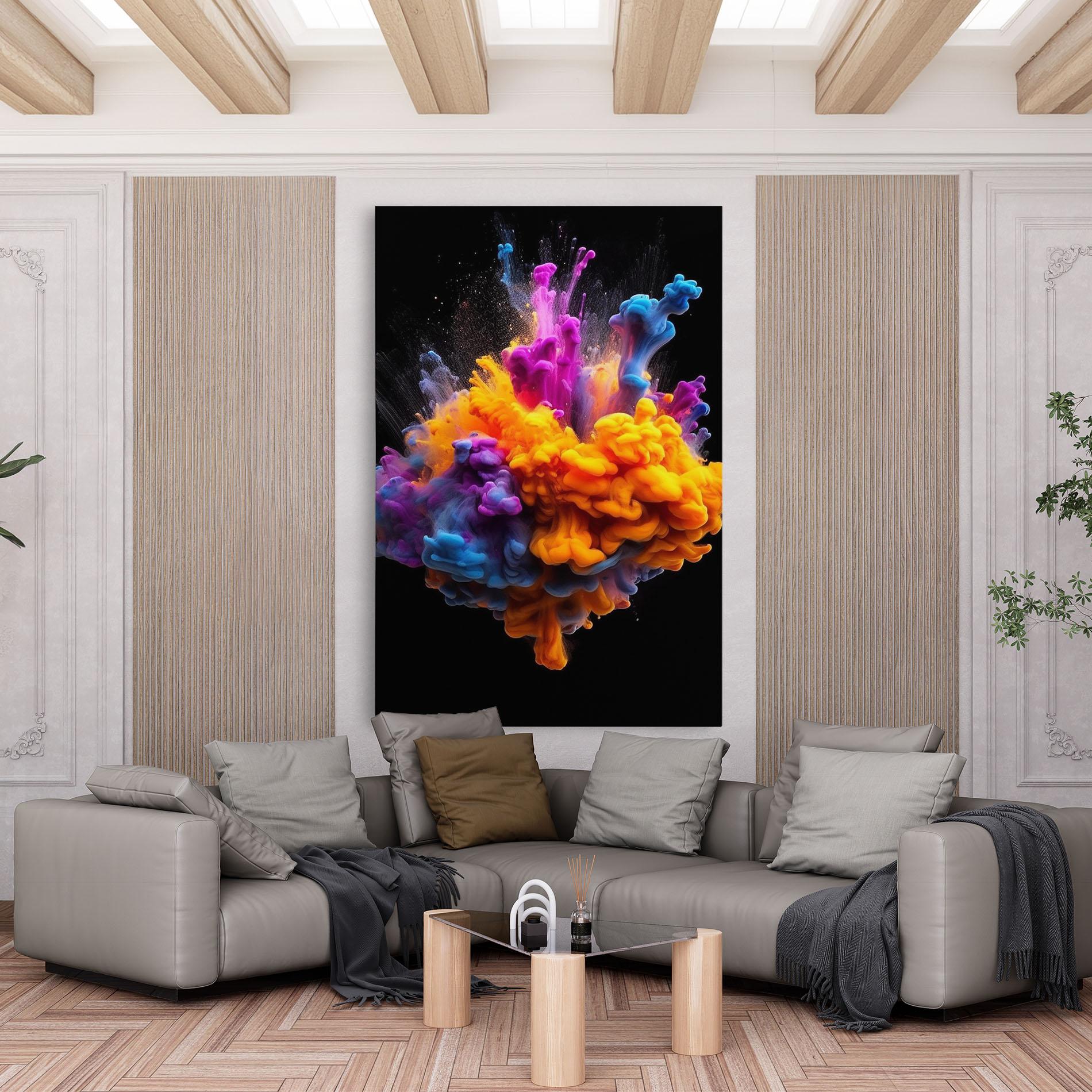 Vászonkép Colorful Cloud Liquid mockup 6