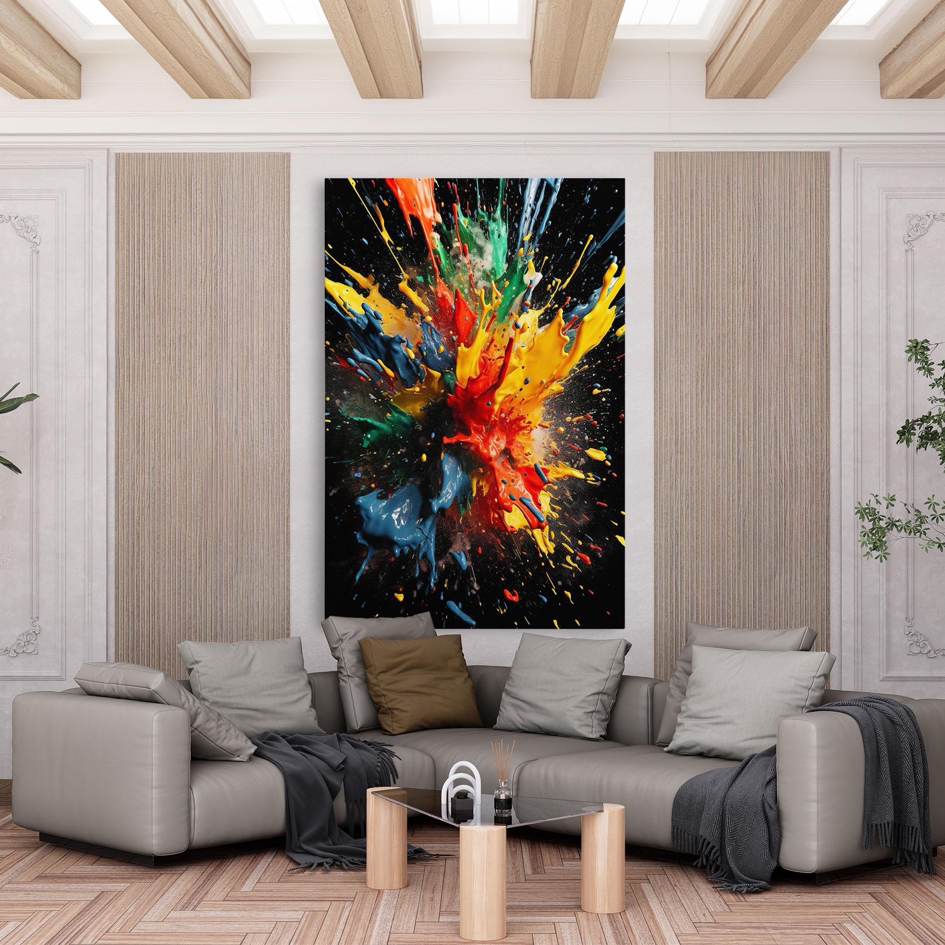 Vászonkép Floating Color Splash mockup 6