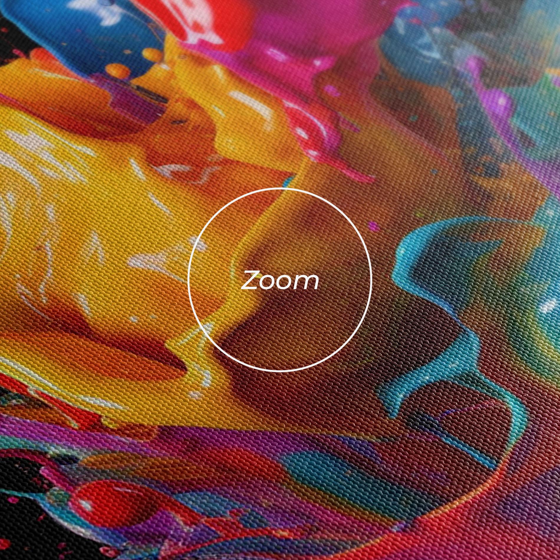 Vászonkép Brightly Color Splashing mockup 3