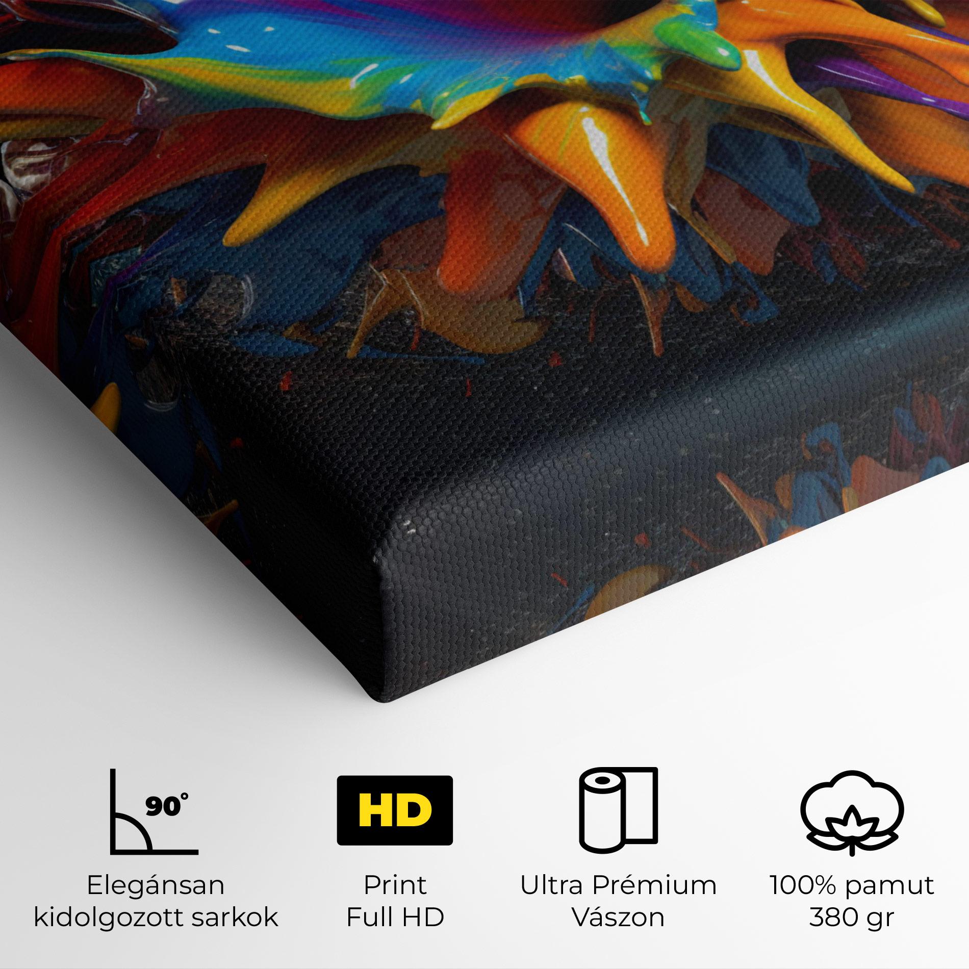 Vászonkép 3d Color Splash mockup 4