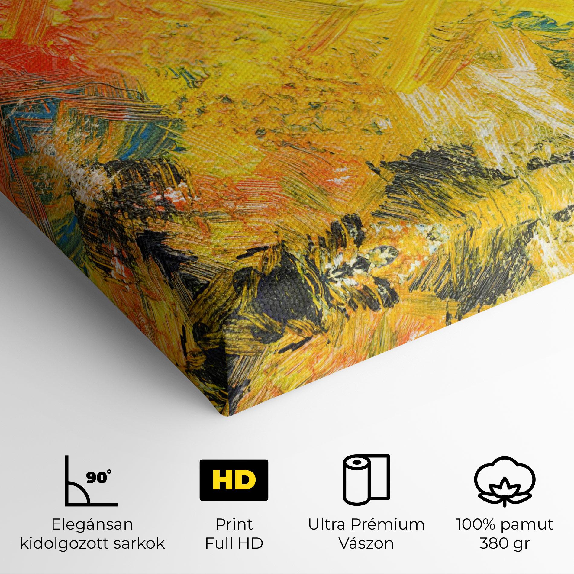 Vászonkép Artistic Yellow Painting mockup 4