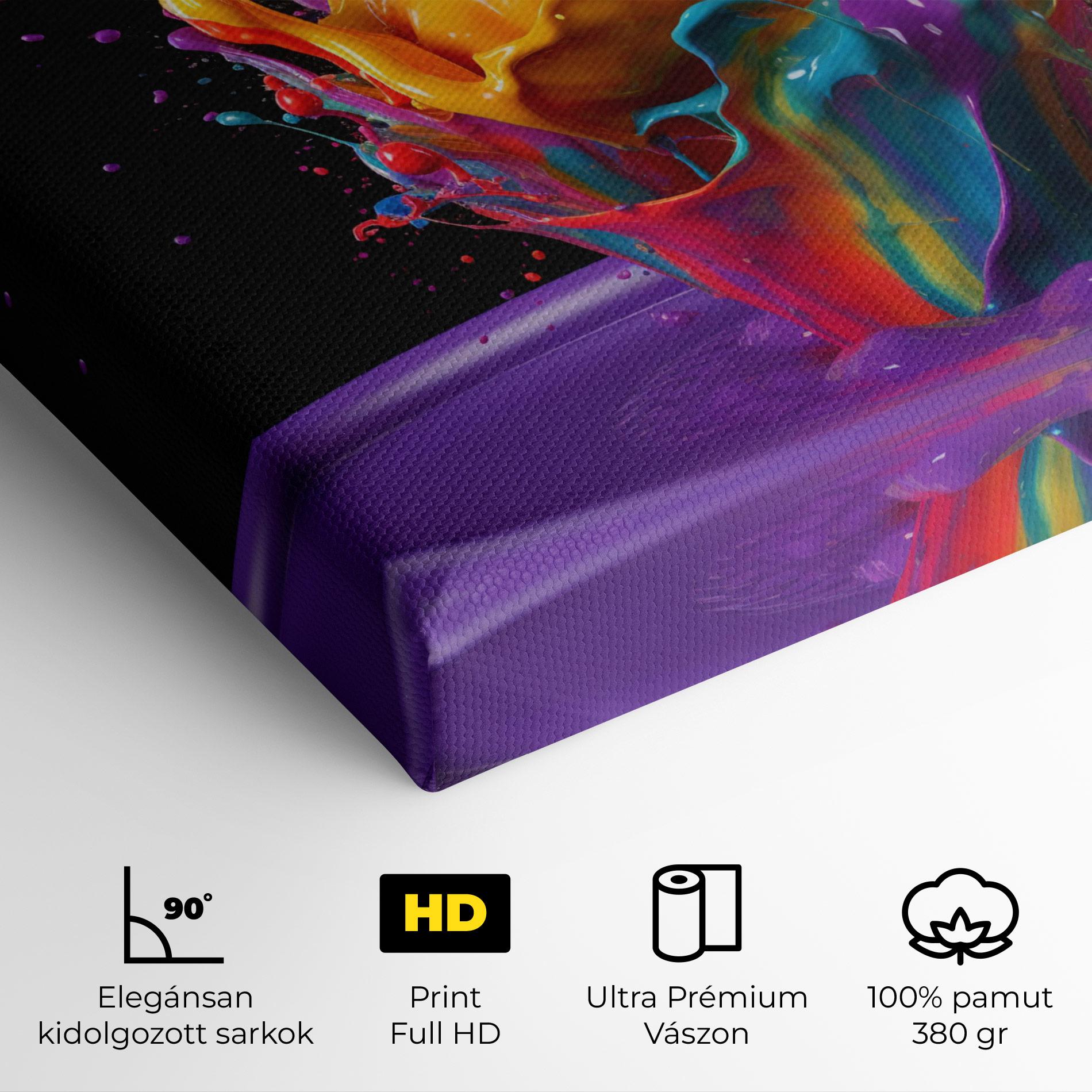 Vászonkép Brightly Color Splashing mockup 4