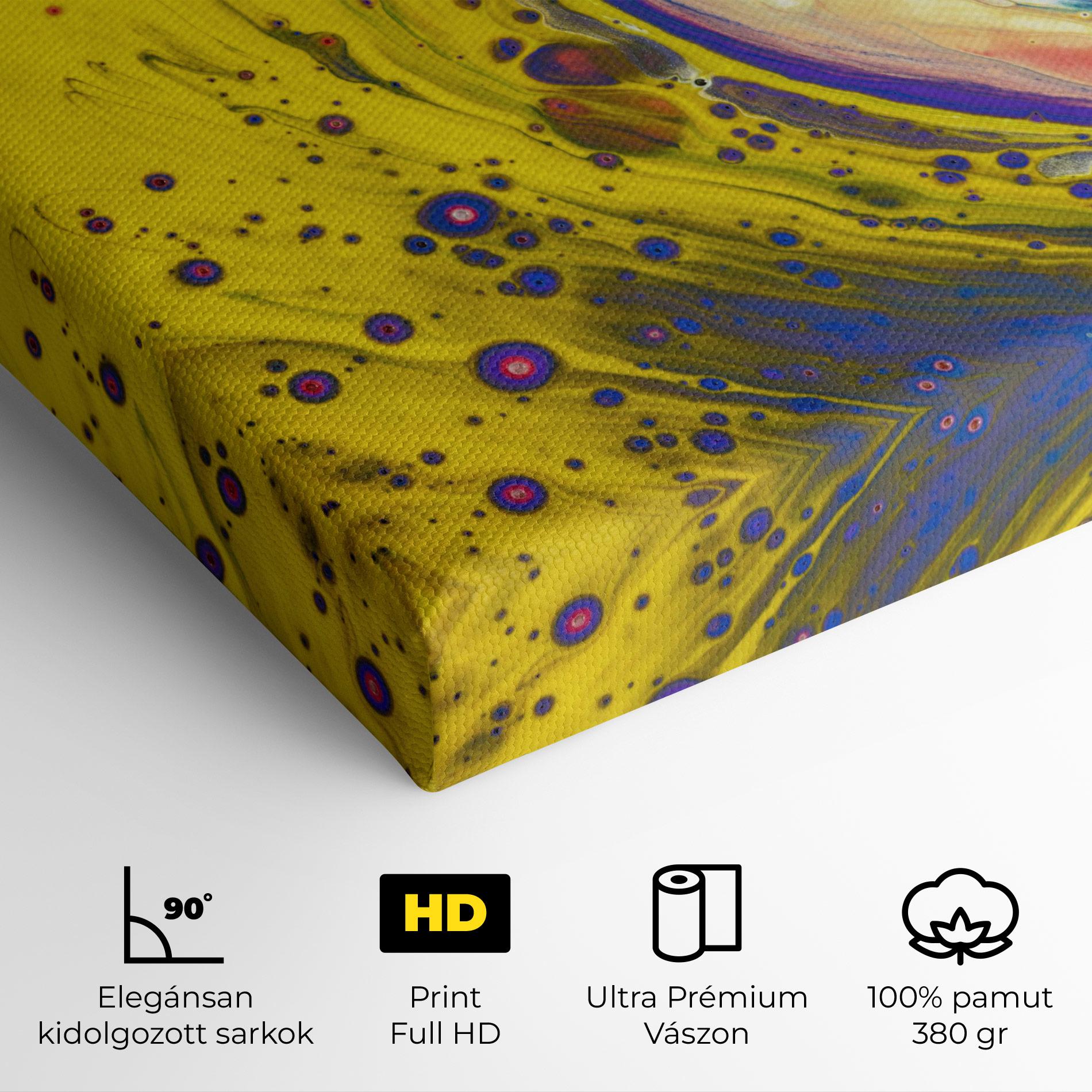 Vászonkép Colorful Liquid Marble mockup 4