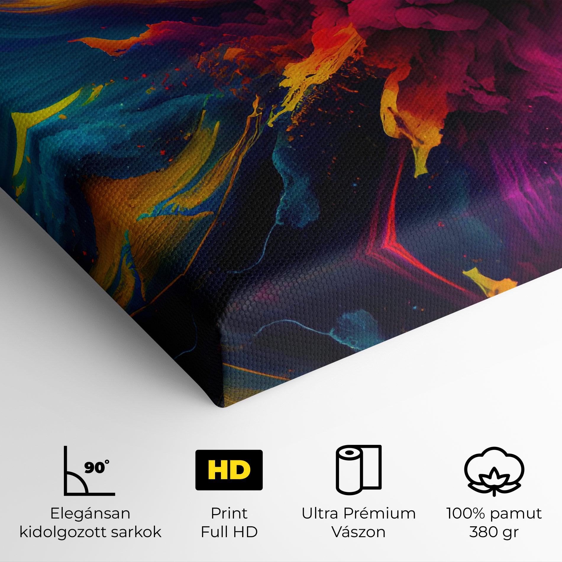Vászonkép Colorful Paint Explosion mockup 4