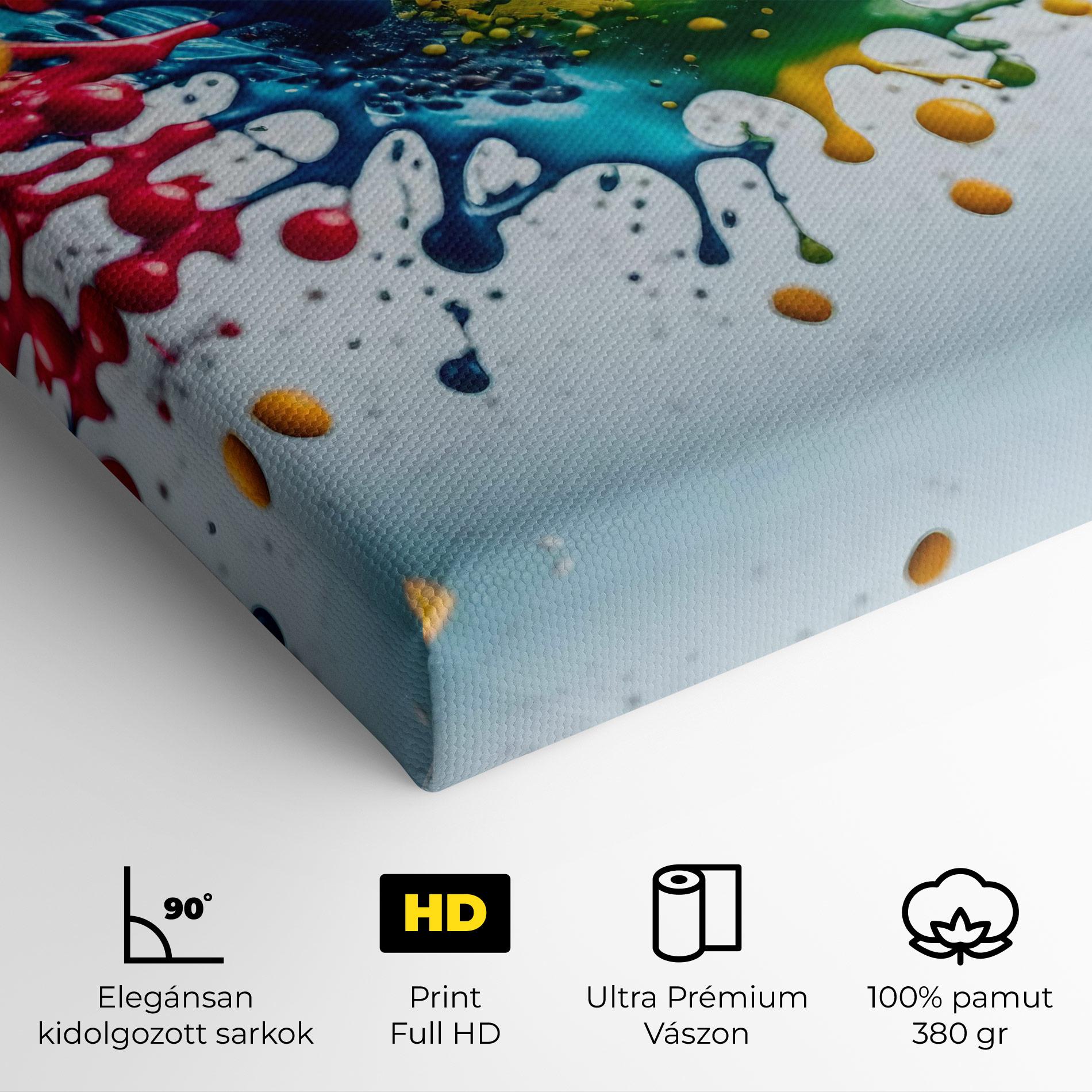 Vászonkép Colorful Splash Rainbow mockup 4