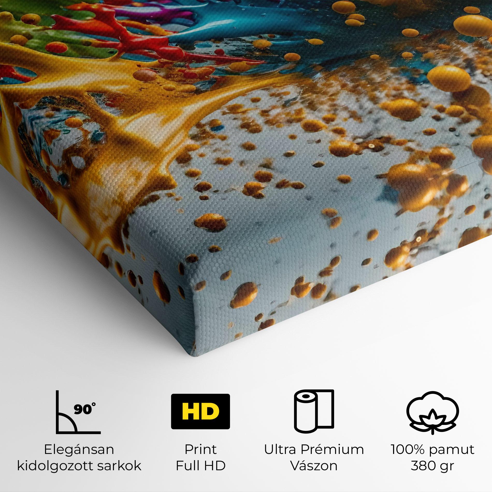 Vászonkép Colorful Water Splash mockup 4