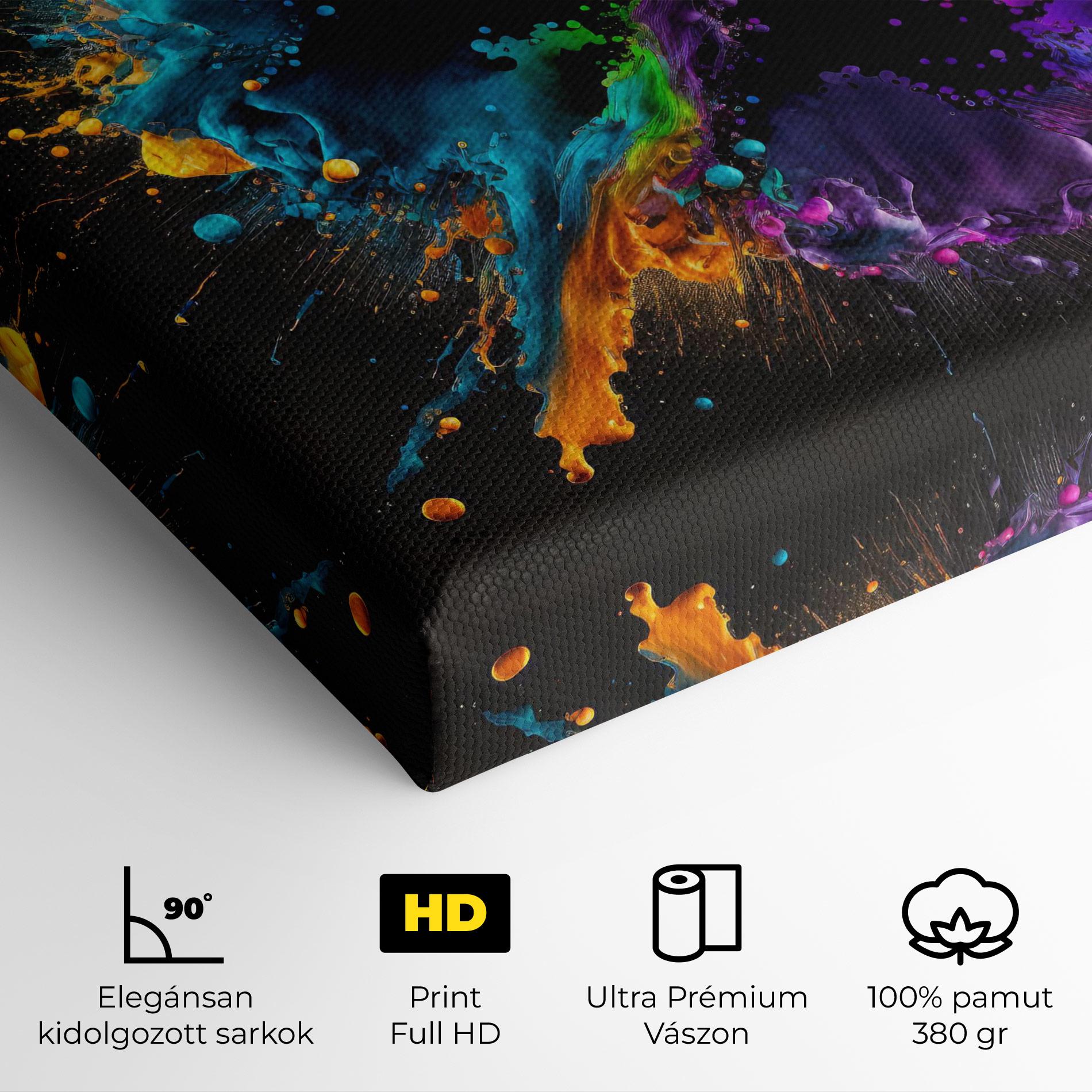 Vászonkép Oily Splash Explosion mockup 4