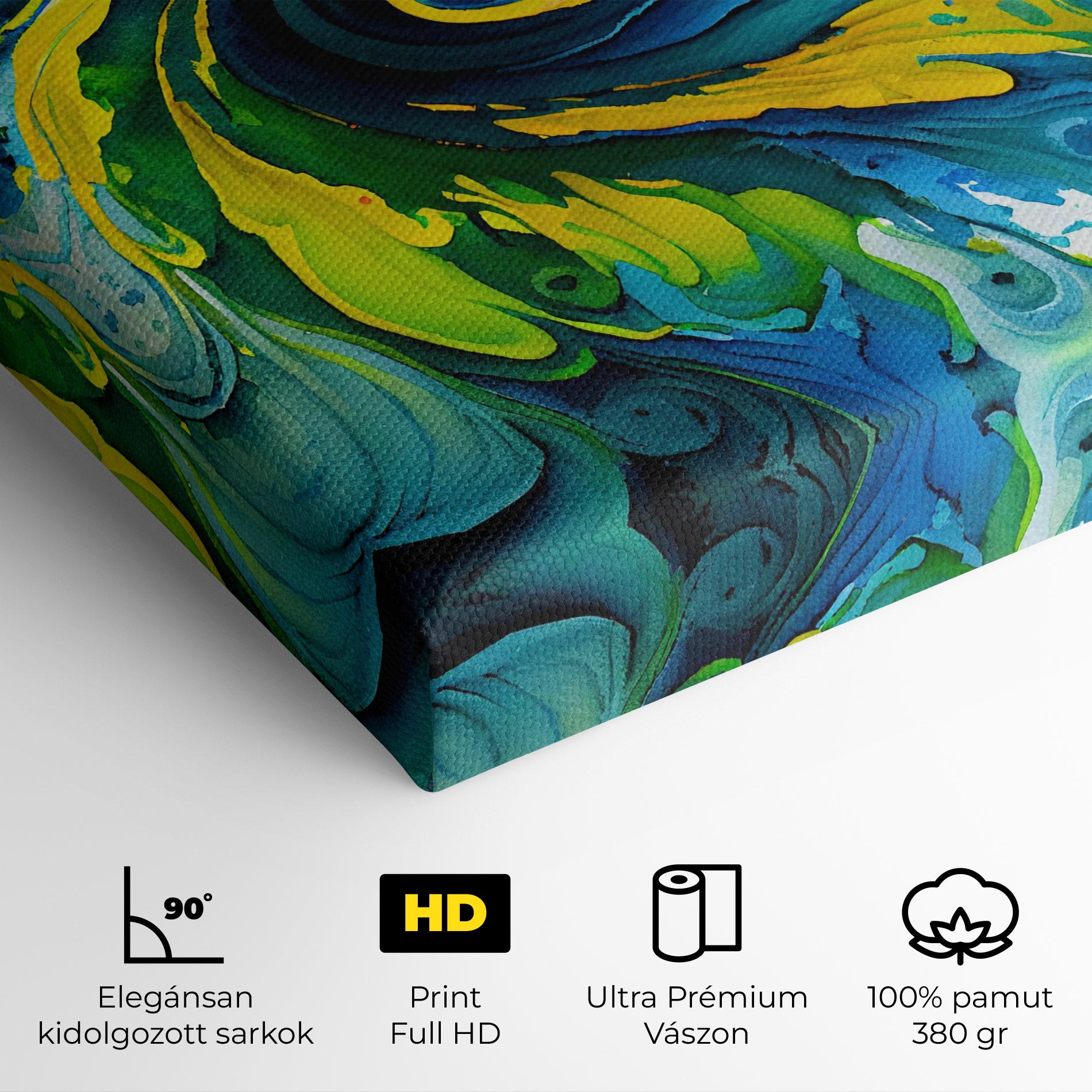 Vászonkép Yellow Green Spiral mockup 4