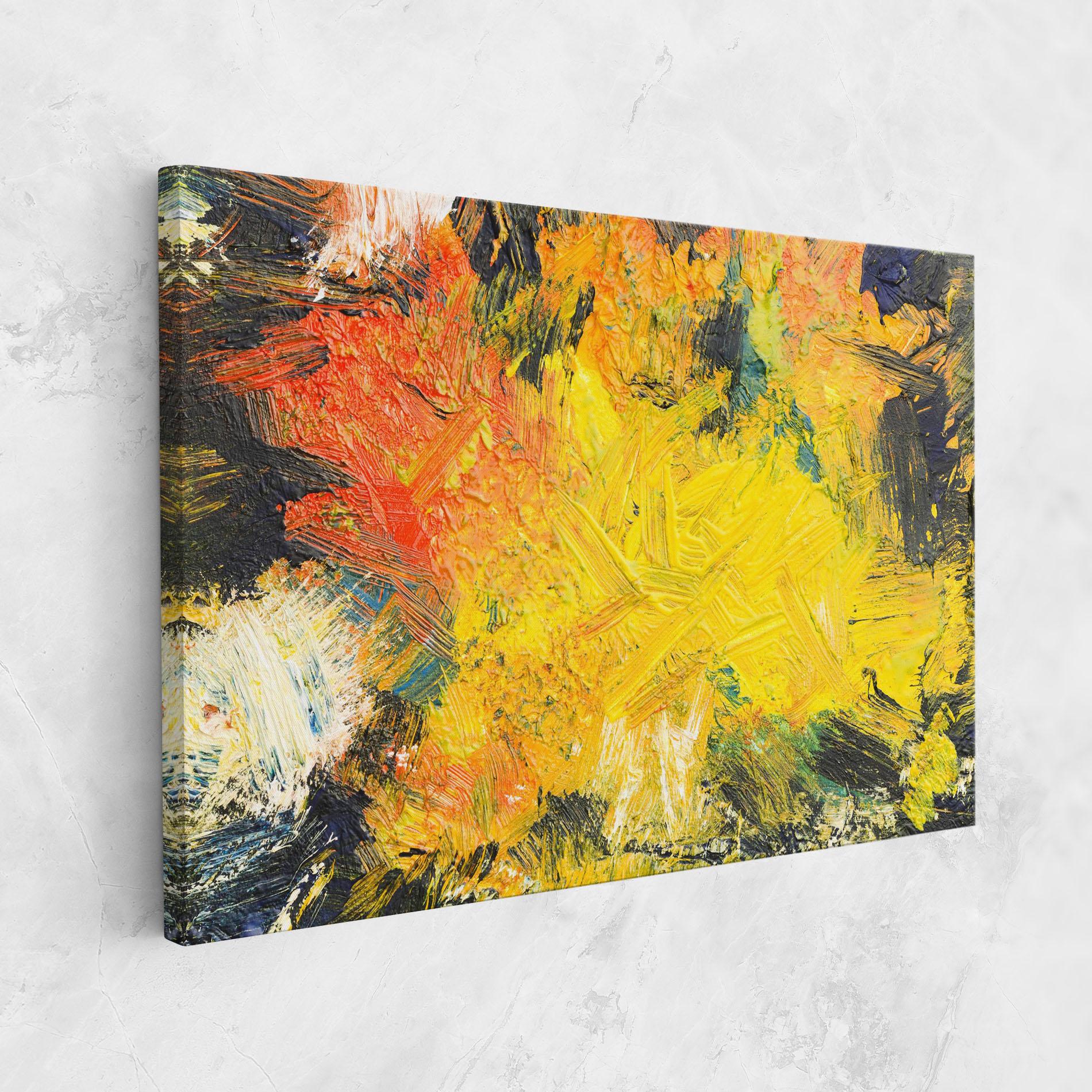 Vászonkép Artistic Yellow Painting mockup 1