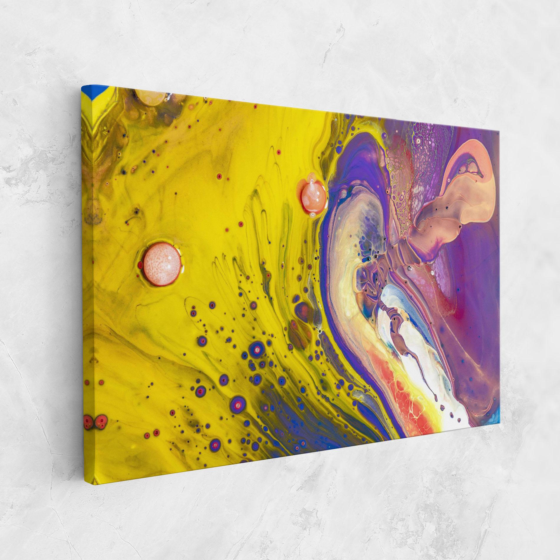 Vászonkép Colorful Liquid Marble mockup 1