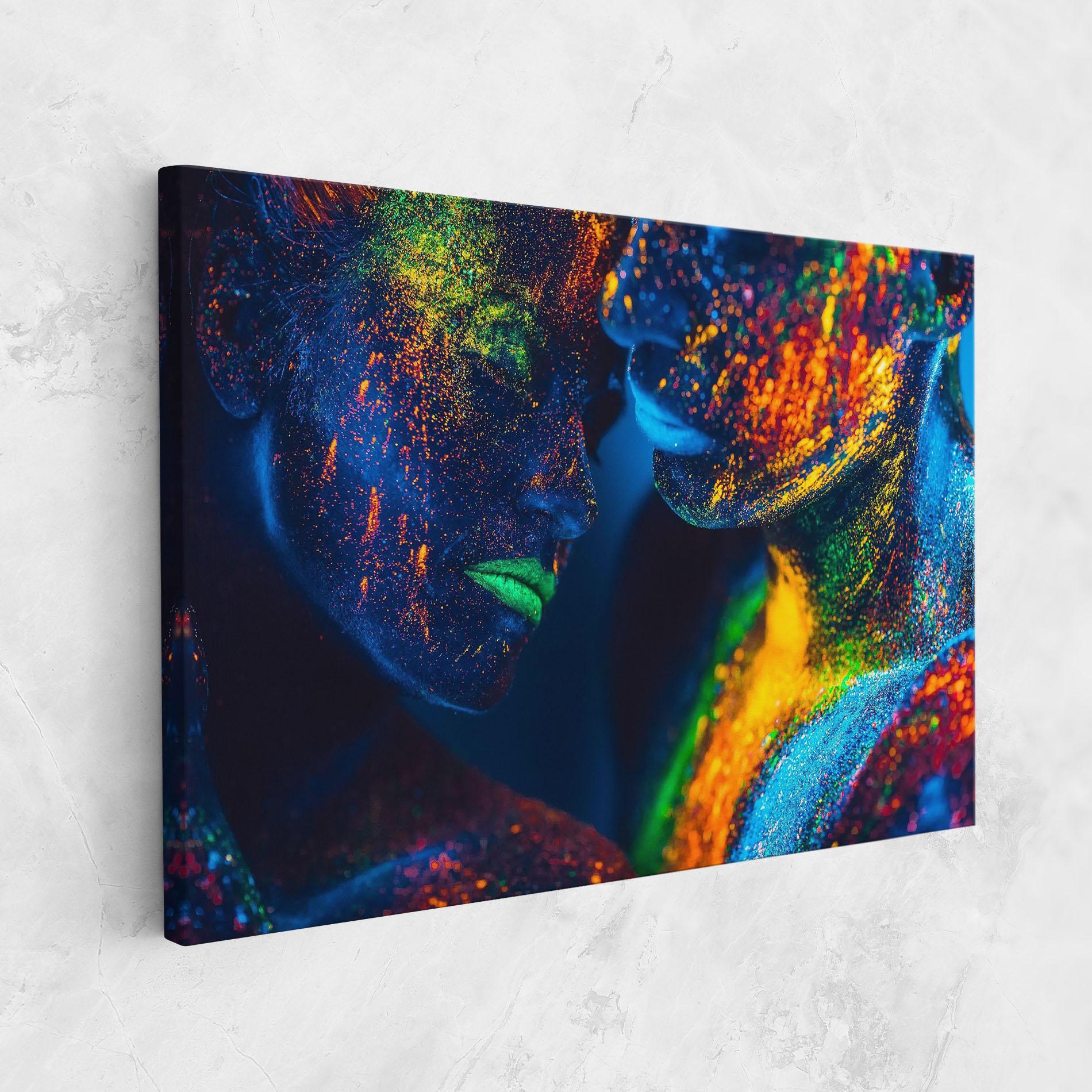 Vászonkép Fluorescent Green Lips mockup 1