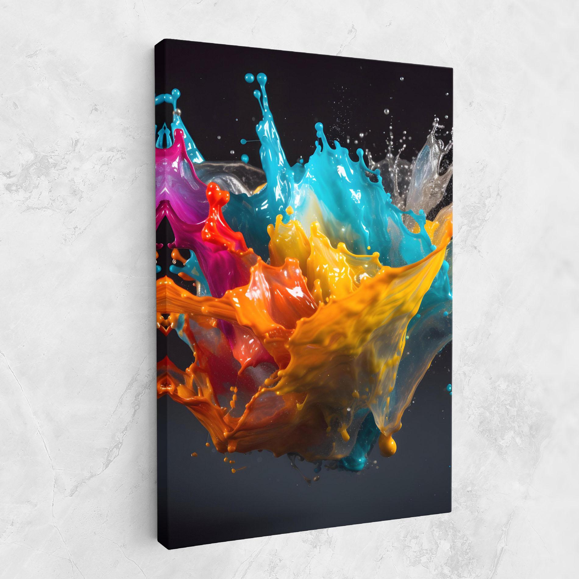 Vászonkép Colorful Splash Floating mockup 1