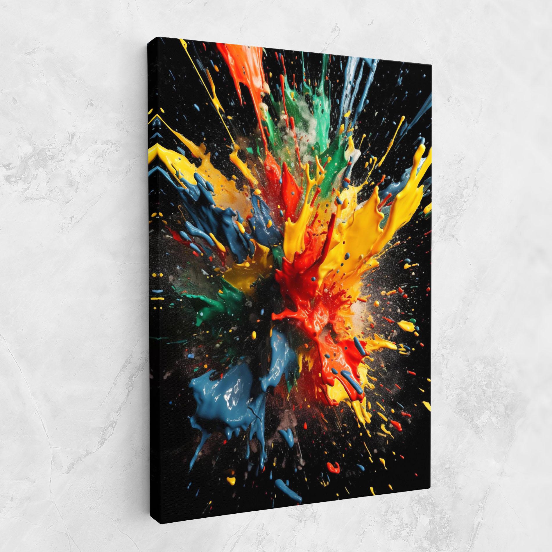 Vászonkép Floating Color Splash mockup 1