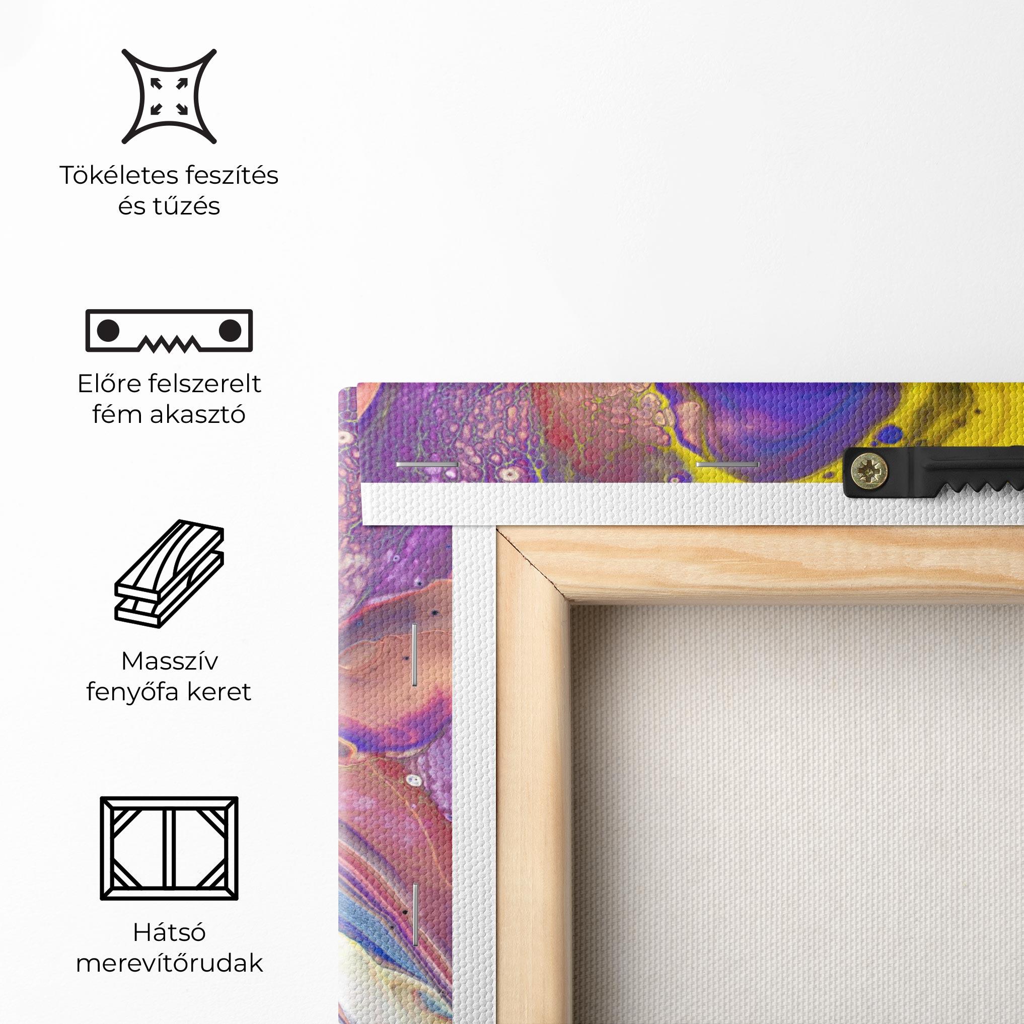 Vászonkép Colorful Liquid Marble mockup 5