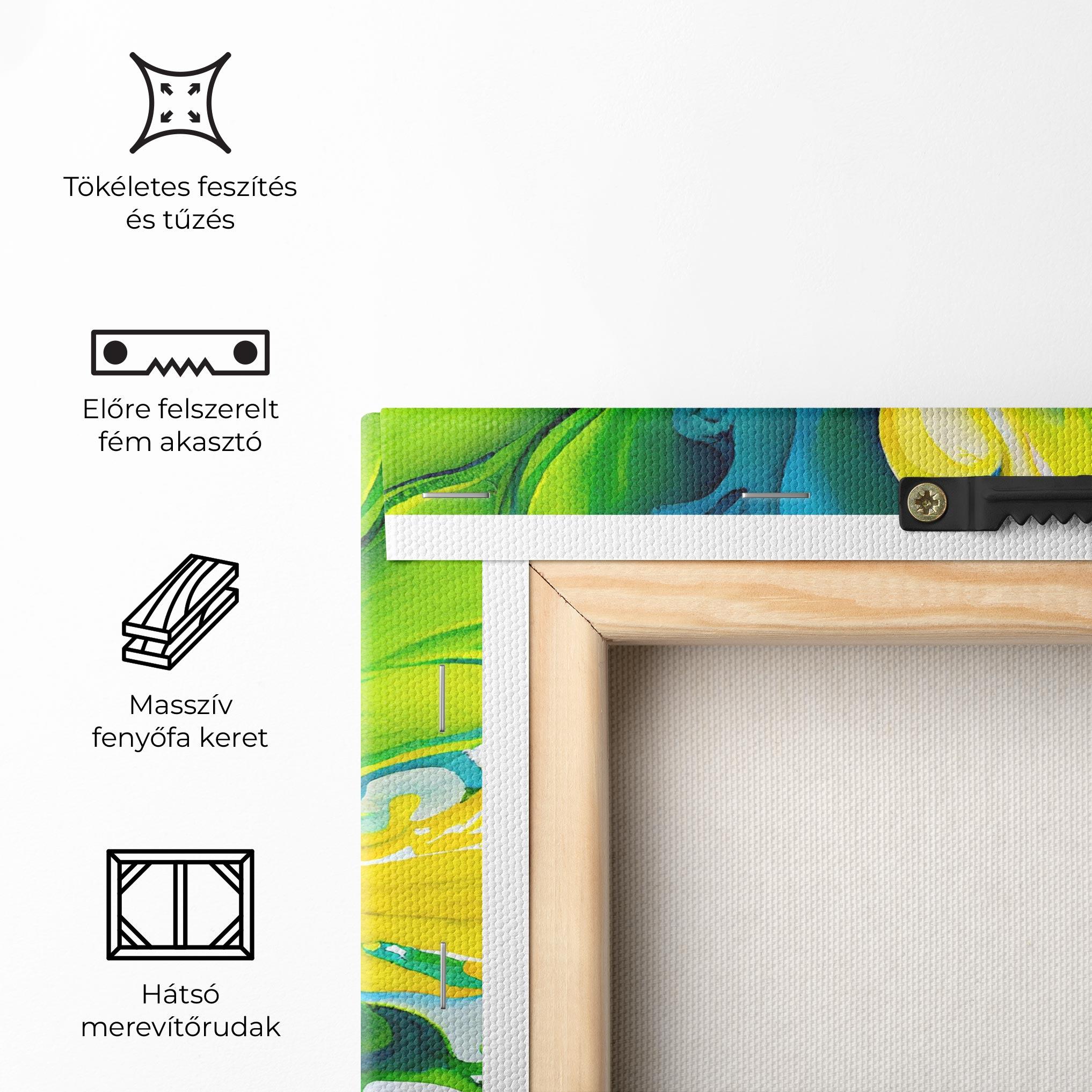 Vászonkép Yellow Green Spiral mockup 5