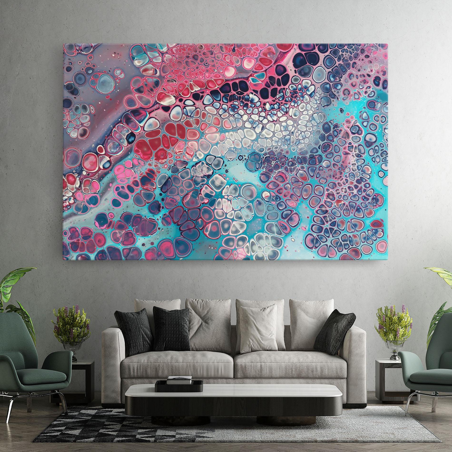 Vászonkép Abstract Blue Objects mockup 7