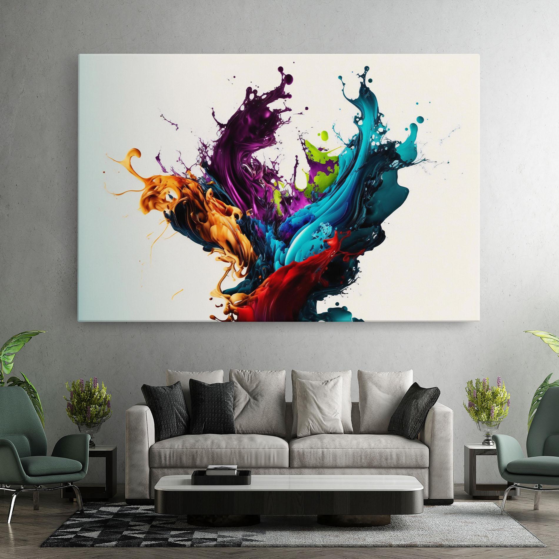 Vászonkép Dark Purple Splash mockup 7