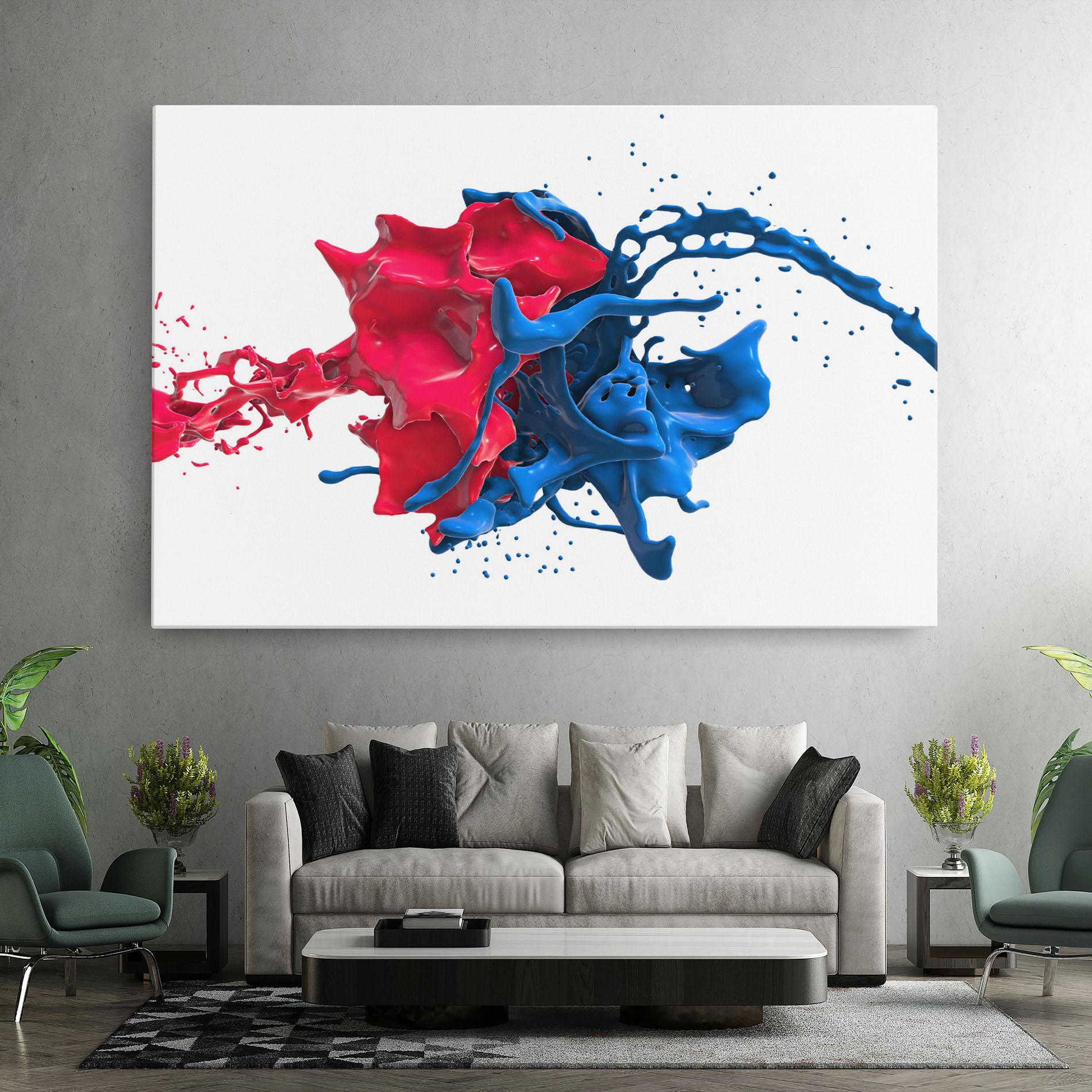 Vászonkép Pink And Blue Splash mockup 7