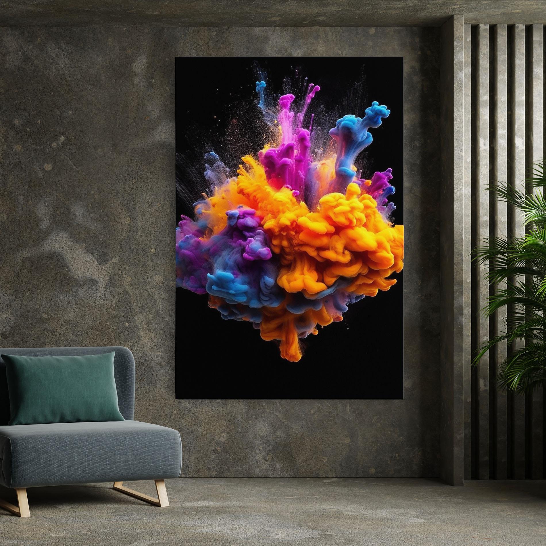 Vászonkép Colorful Cloud Liquid mockup 7