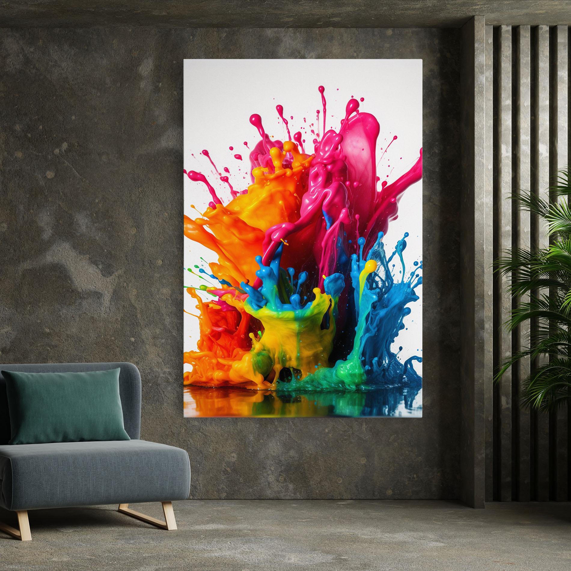 Vászonkép Colorful Explosion Paint mockup 7