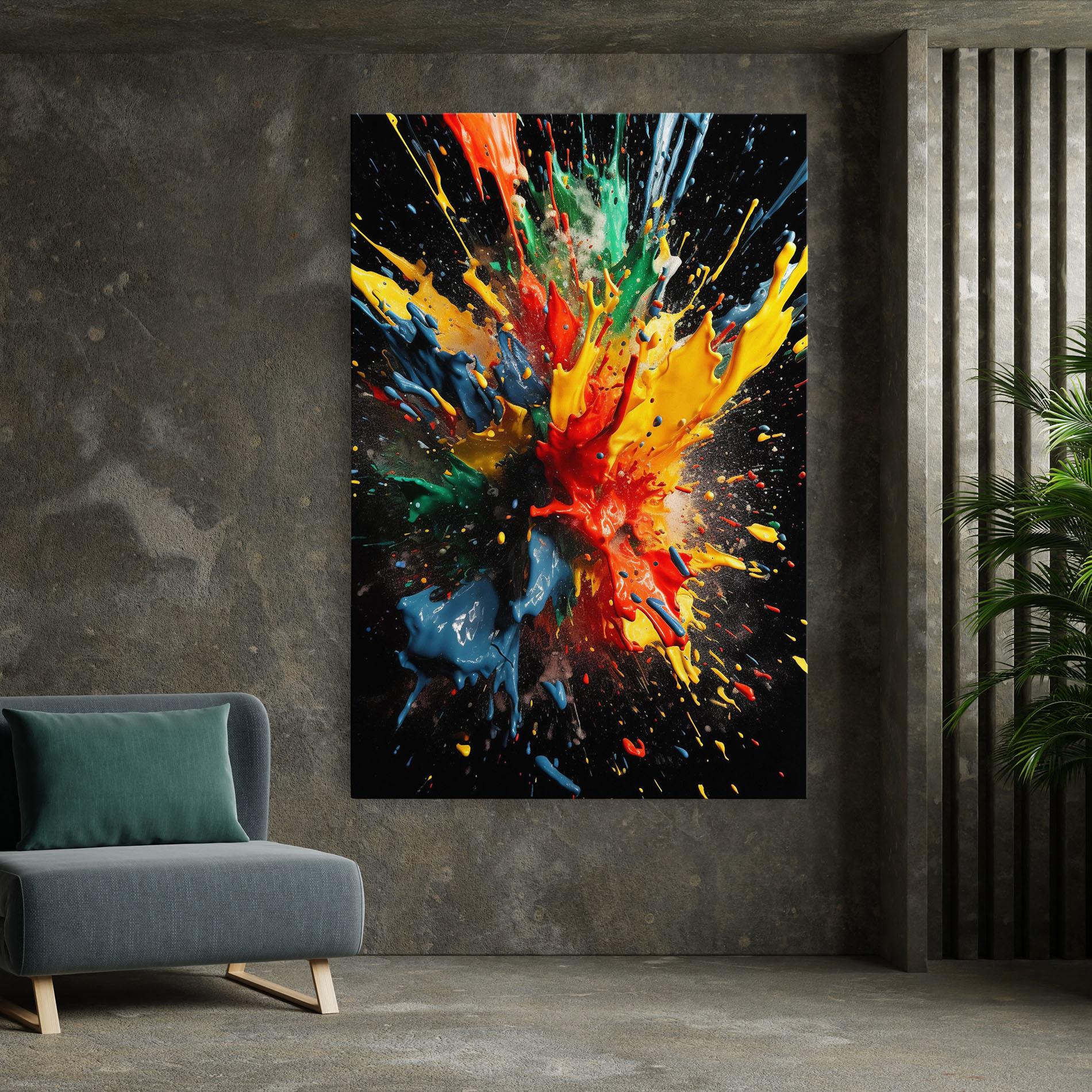 Vászonkép Floating Color Splash mockup 7