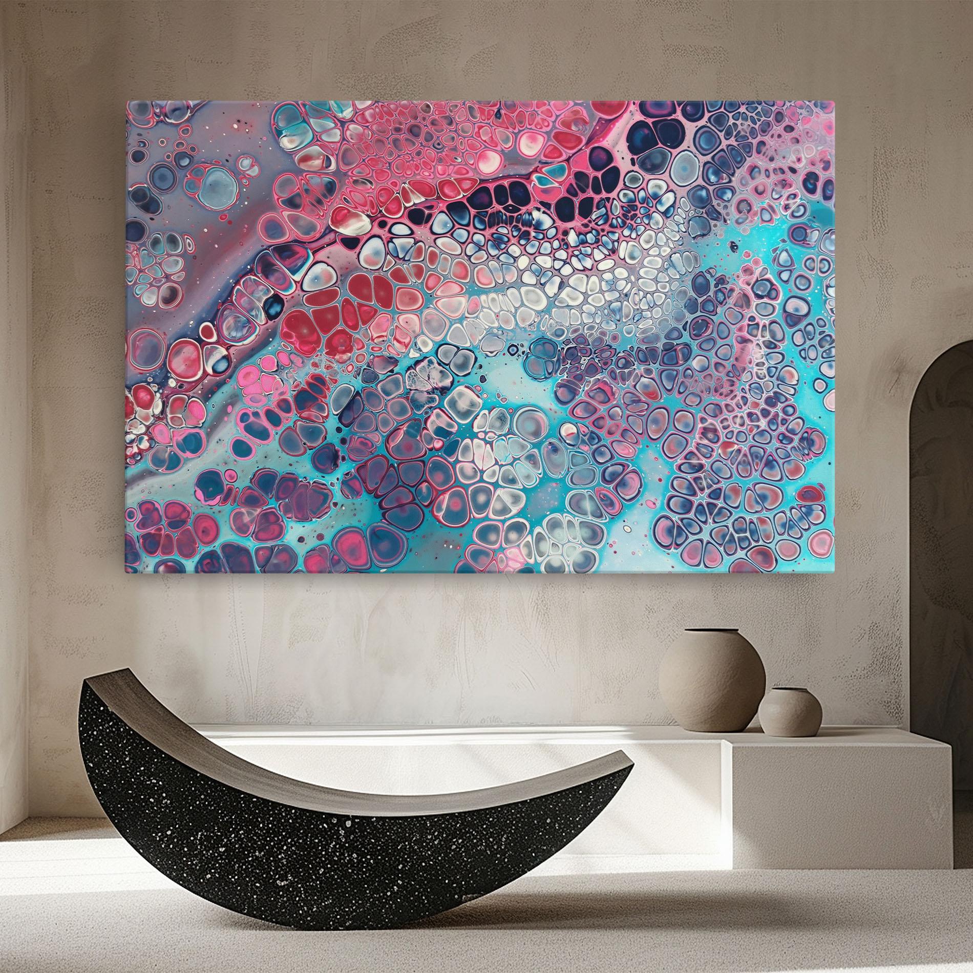 Vászonkép Abstract Blue Objects mockup 8