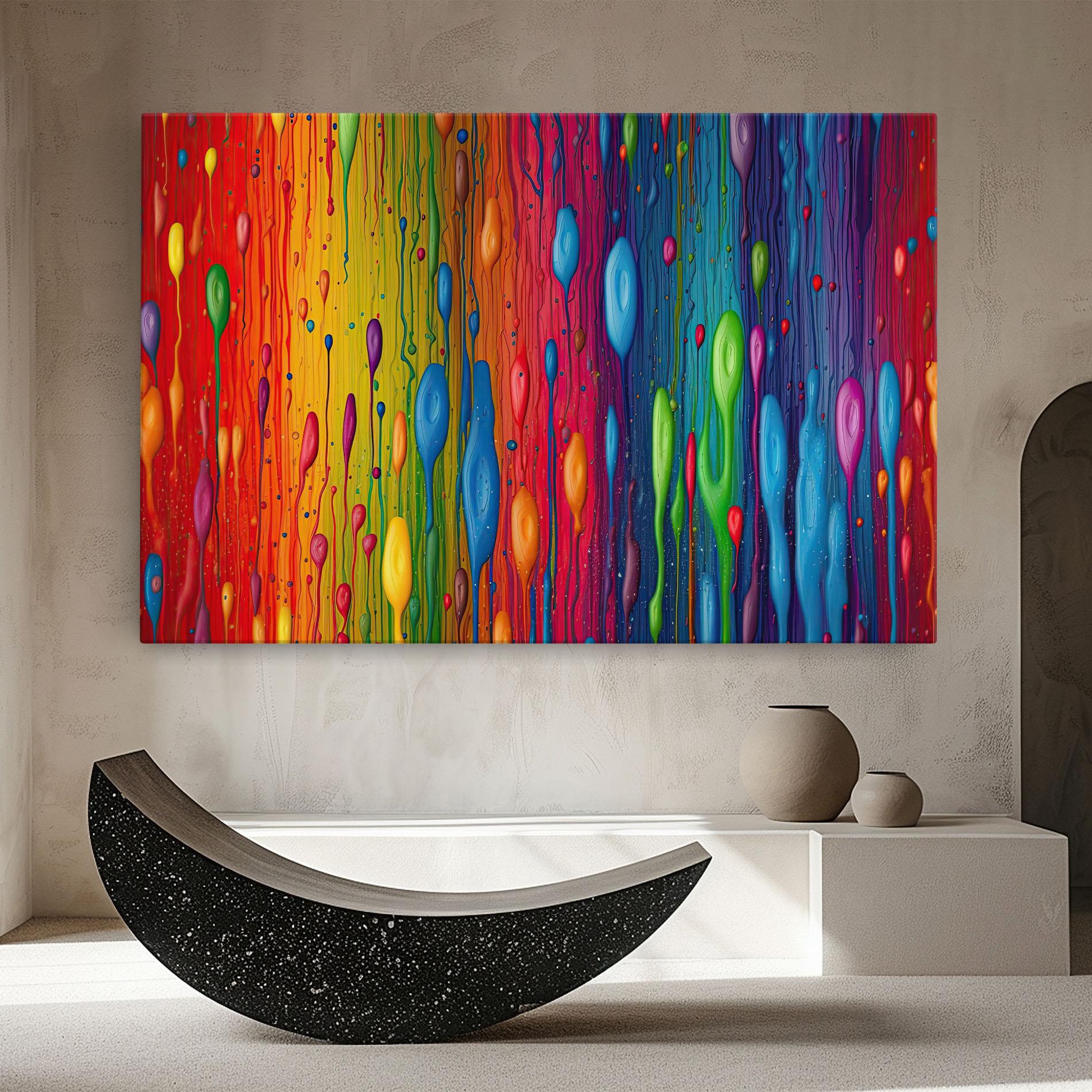 Vászonkép Abstract Rainbow Pattern mockup 8