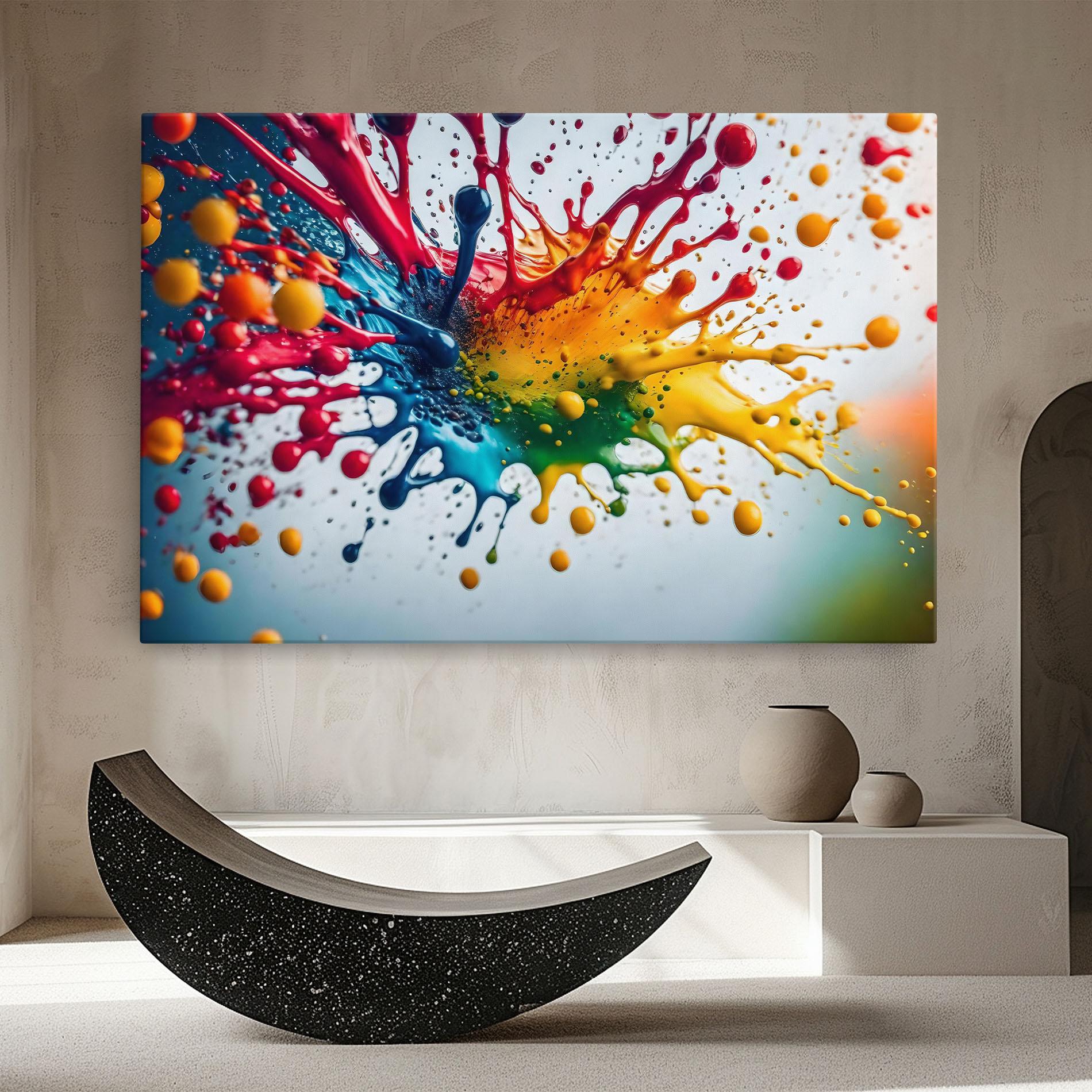 Vászonkép Colorful Splash Rainbow mockup 8