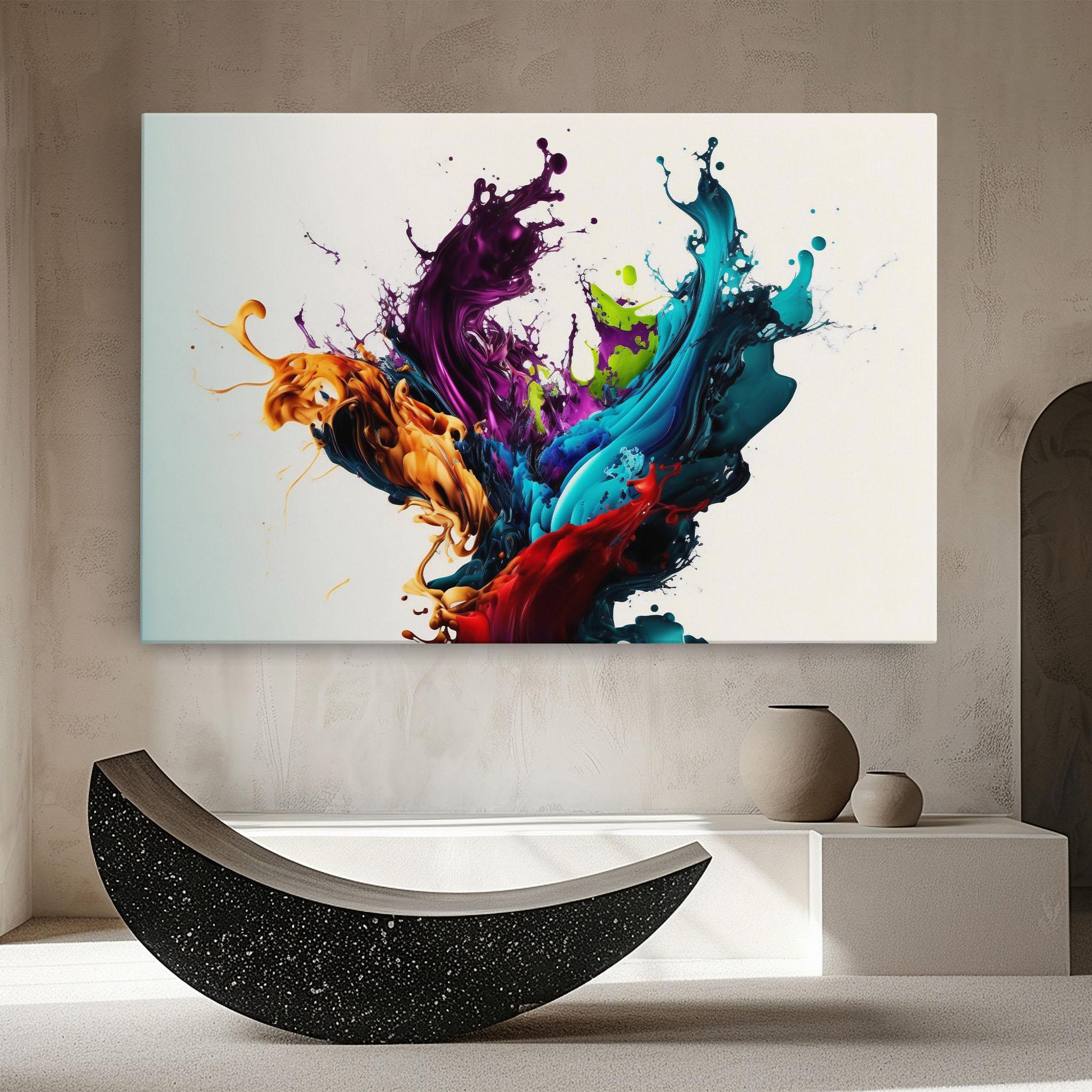 Vászonkép Dark Purple Splash mockup 8