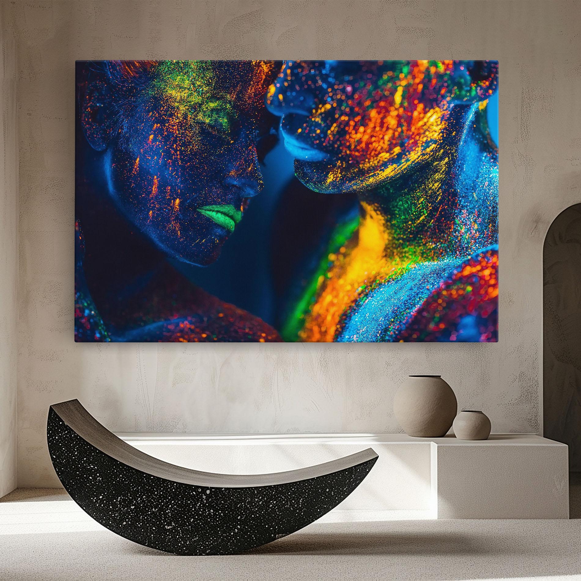 Vászonkép Fluorescent Green Lips mockup 8