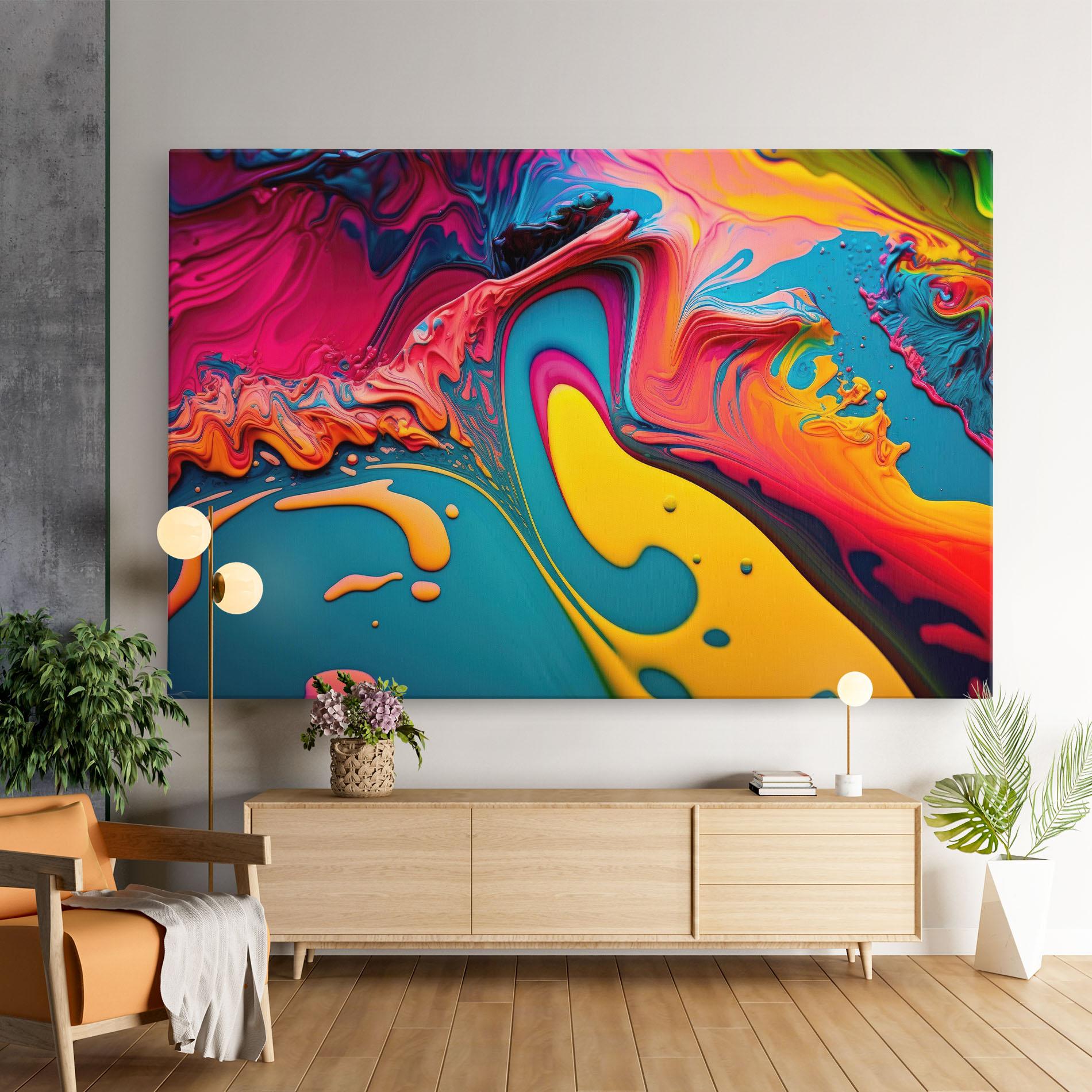 Vászonkép Acrylic Close Up mockup 9