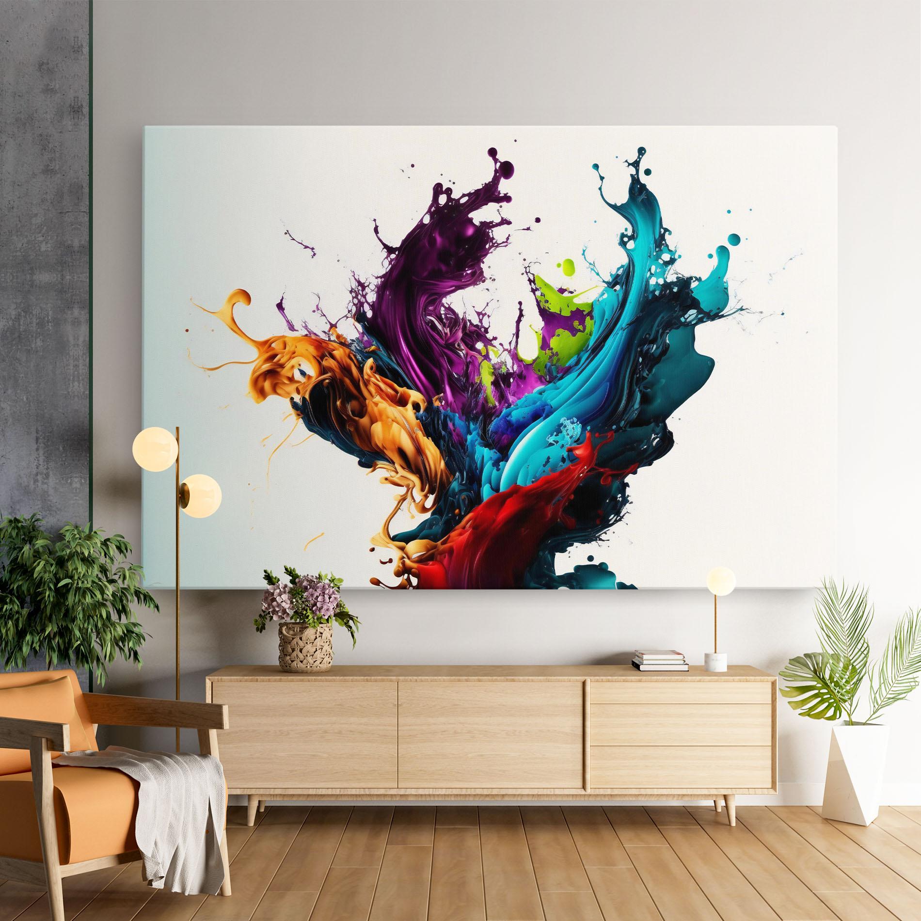 Vászonkép Dark Purple Splash mockup 9