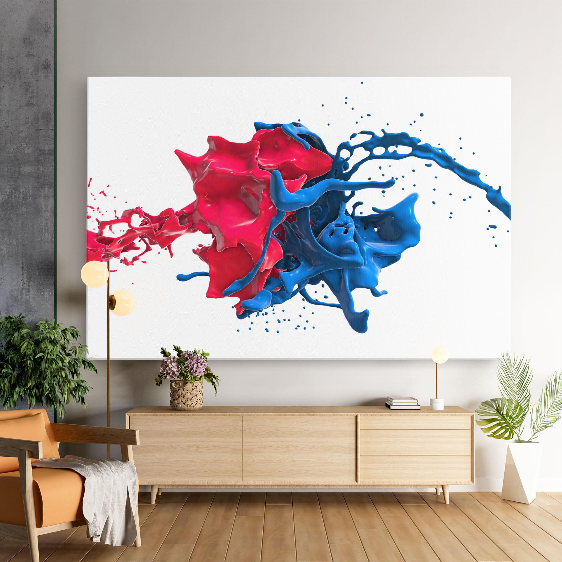 Vászonkép Pink And Blue Splash mockup 9