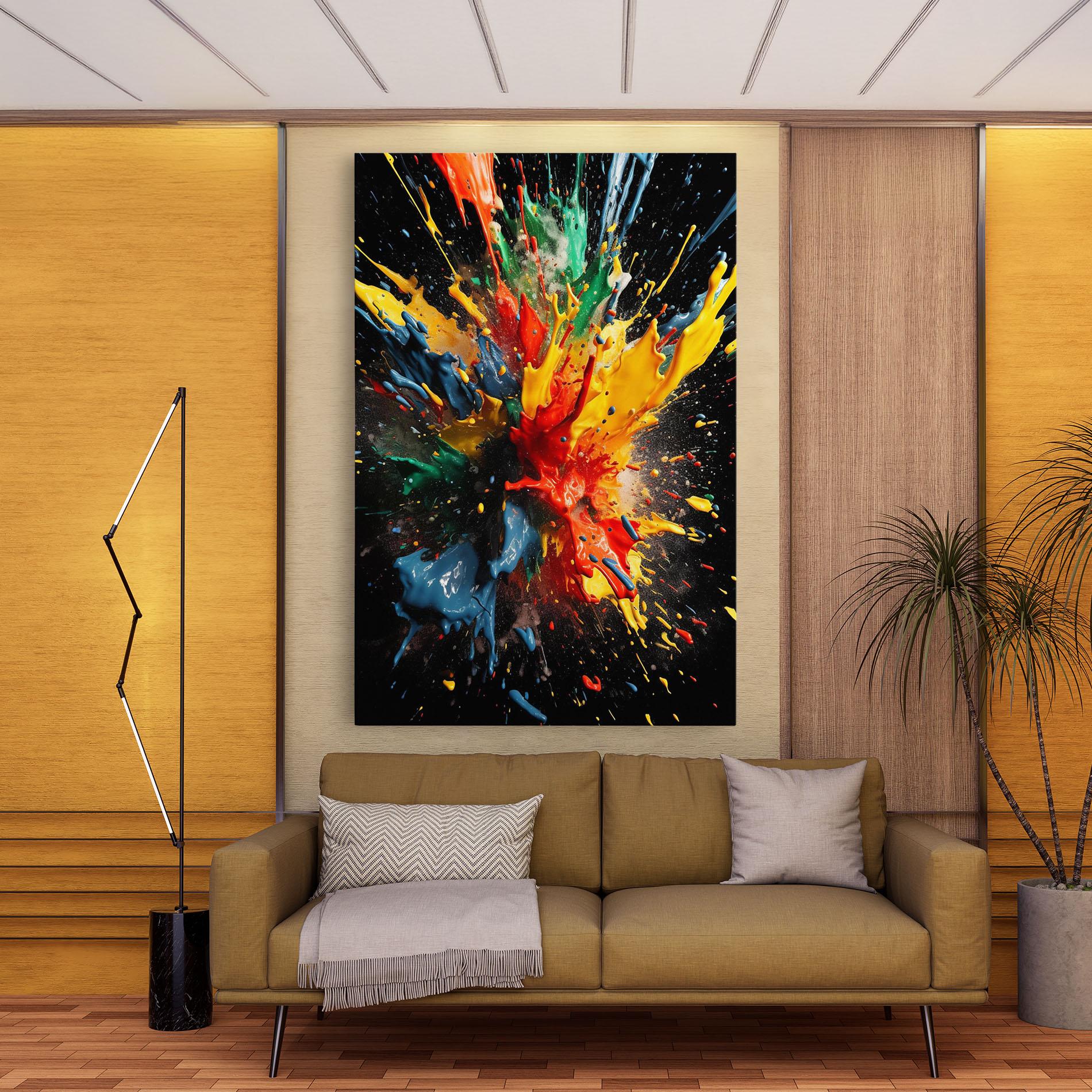 Vászonkép Floating Color Splash mockup 9