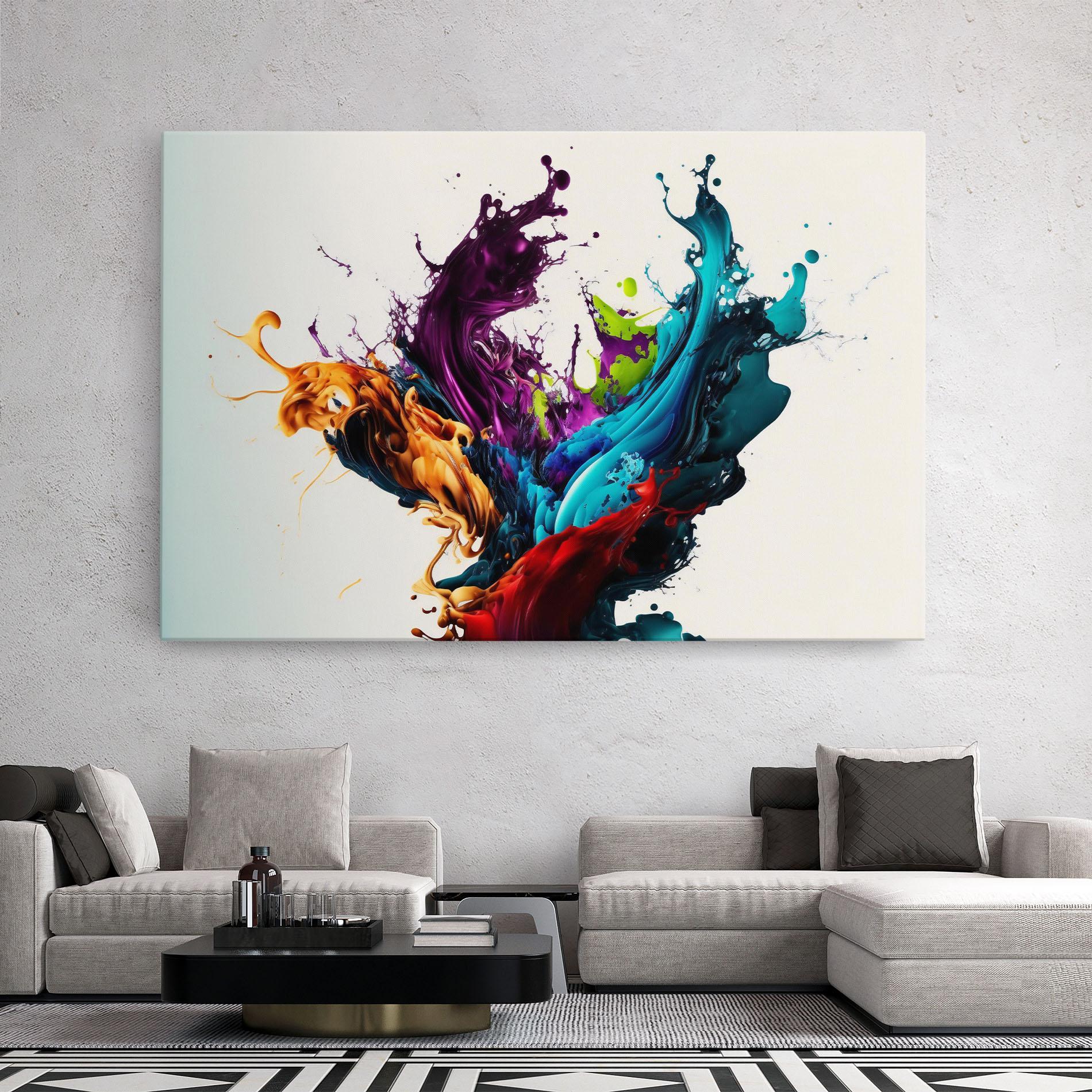 Vászonkép Dark Purple Splash mockup 2