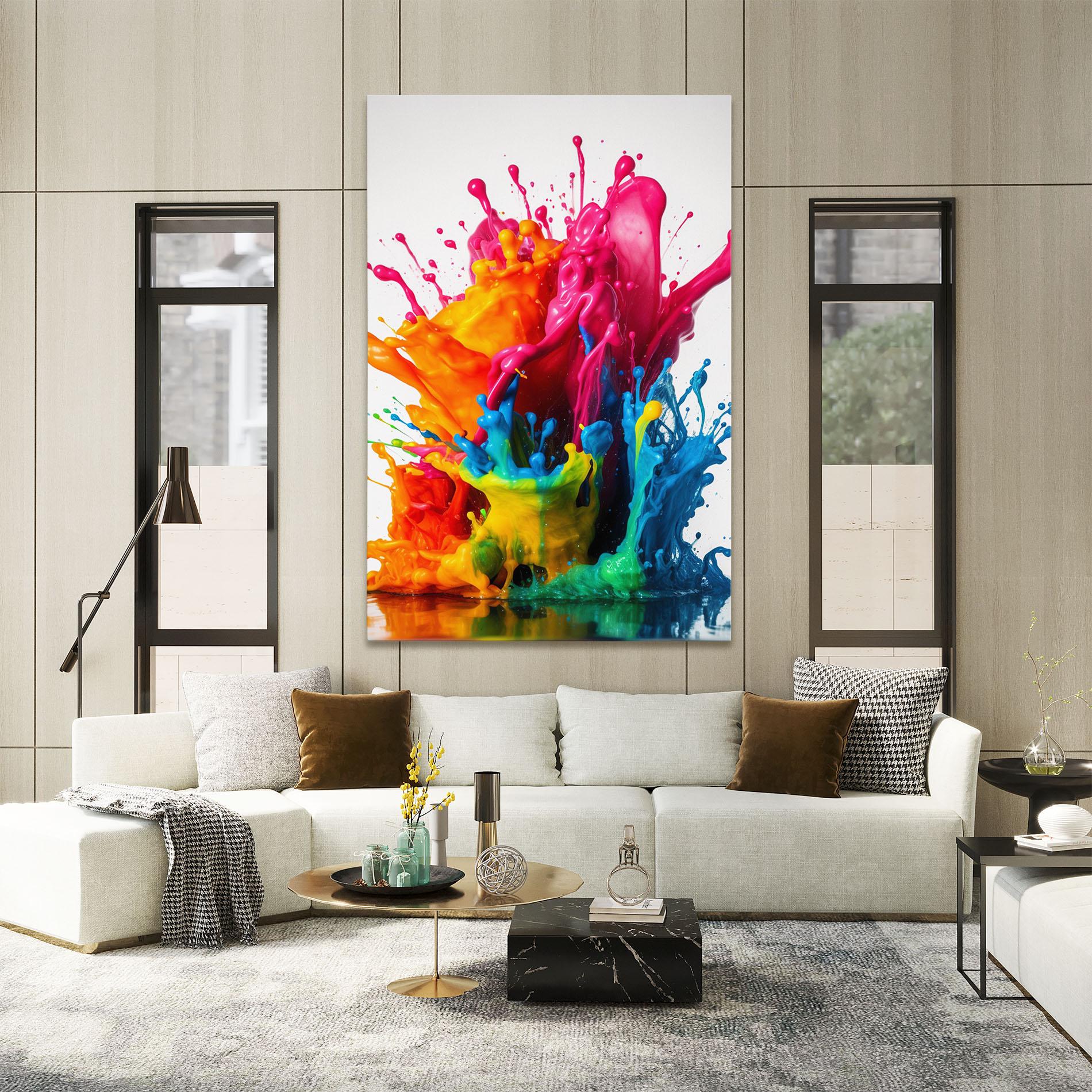 Vászonkép Colorful Explosion Paint mockup 2
