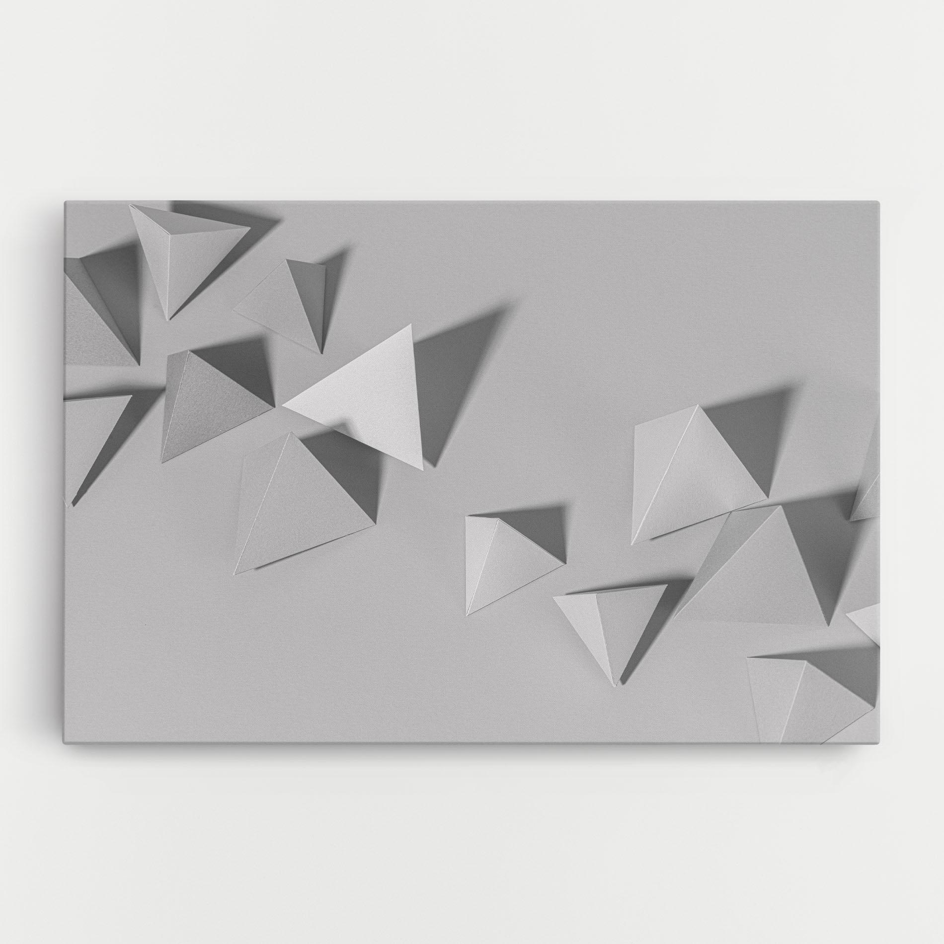 Vászonkép 3d White Triangle mockup 0