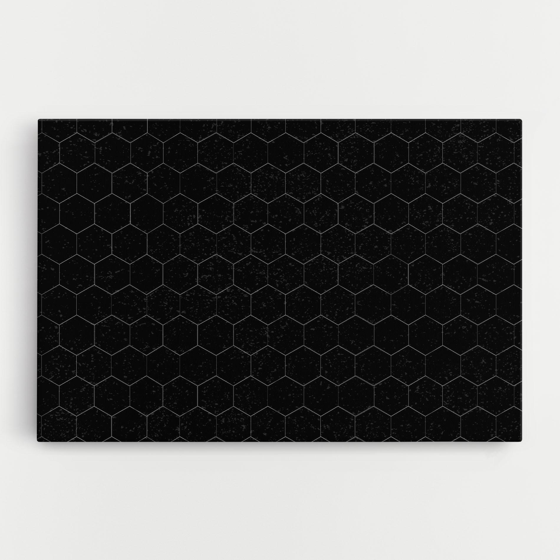 Vászonkép Black Hexagon mockup 0