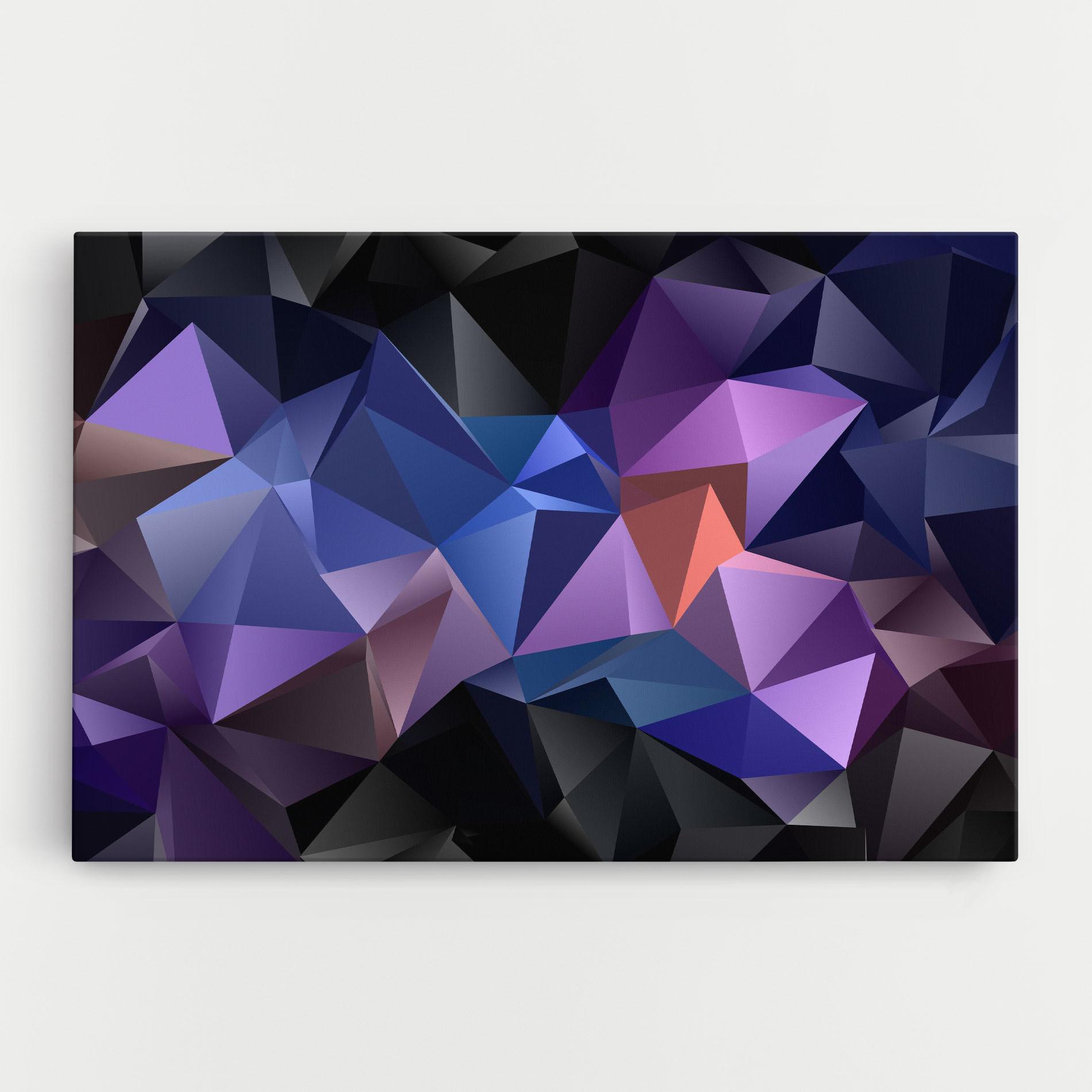 Vászonkép Black Purple Triangle mockup 0