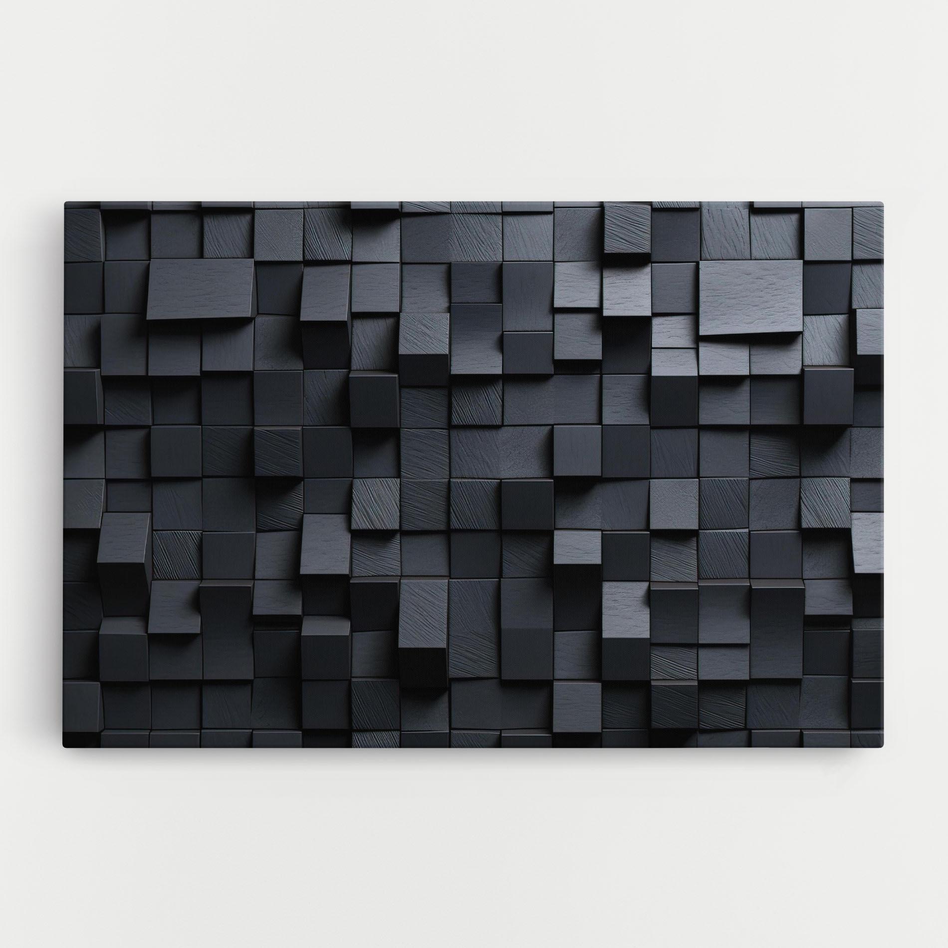 Vászonkép Black Square Pattern mockup 0
