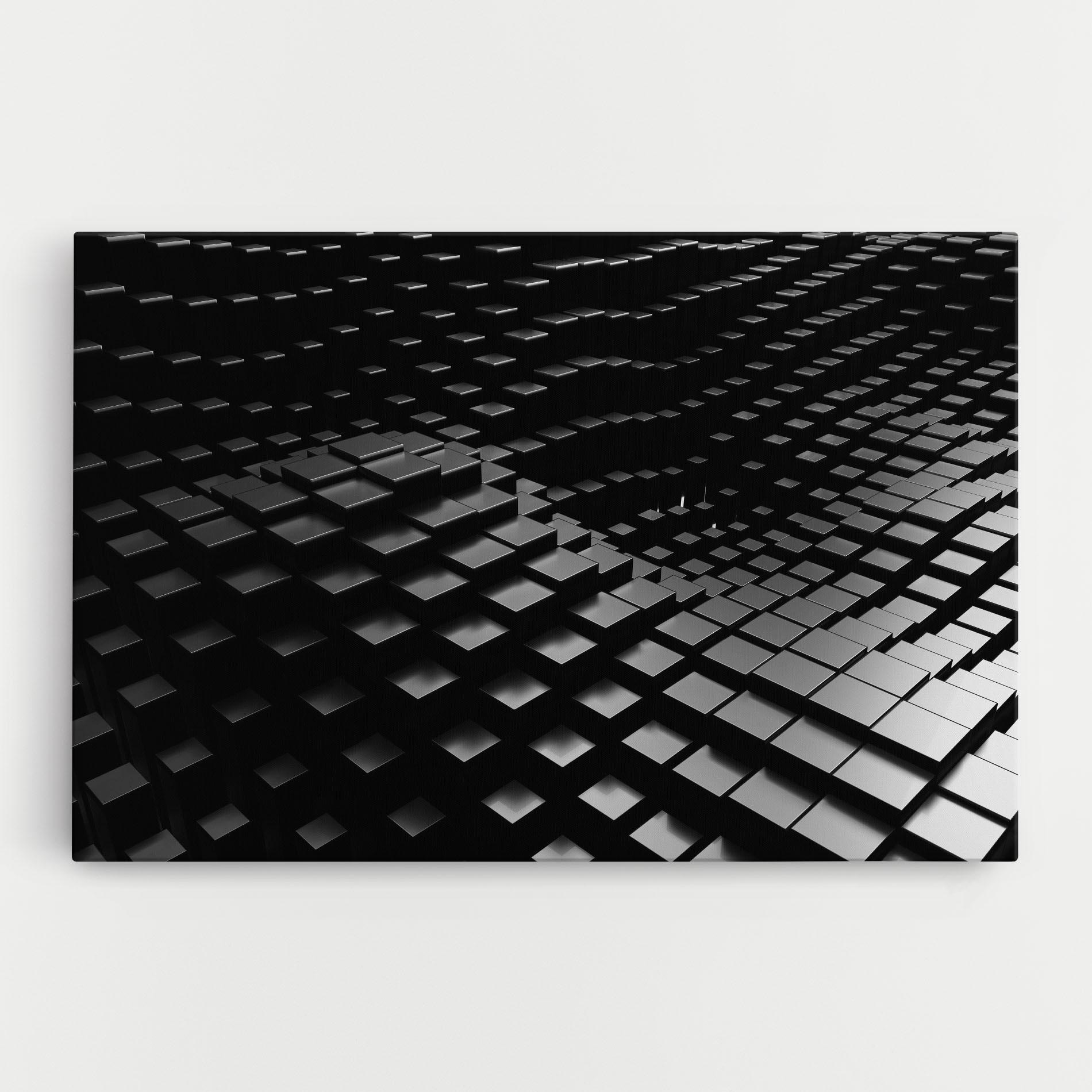 Vászonkép Black Square Wave mockup 0