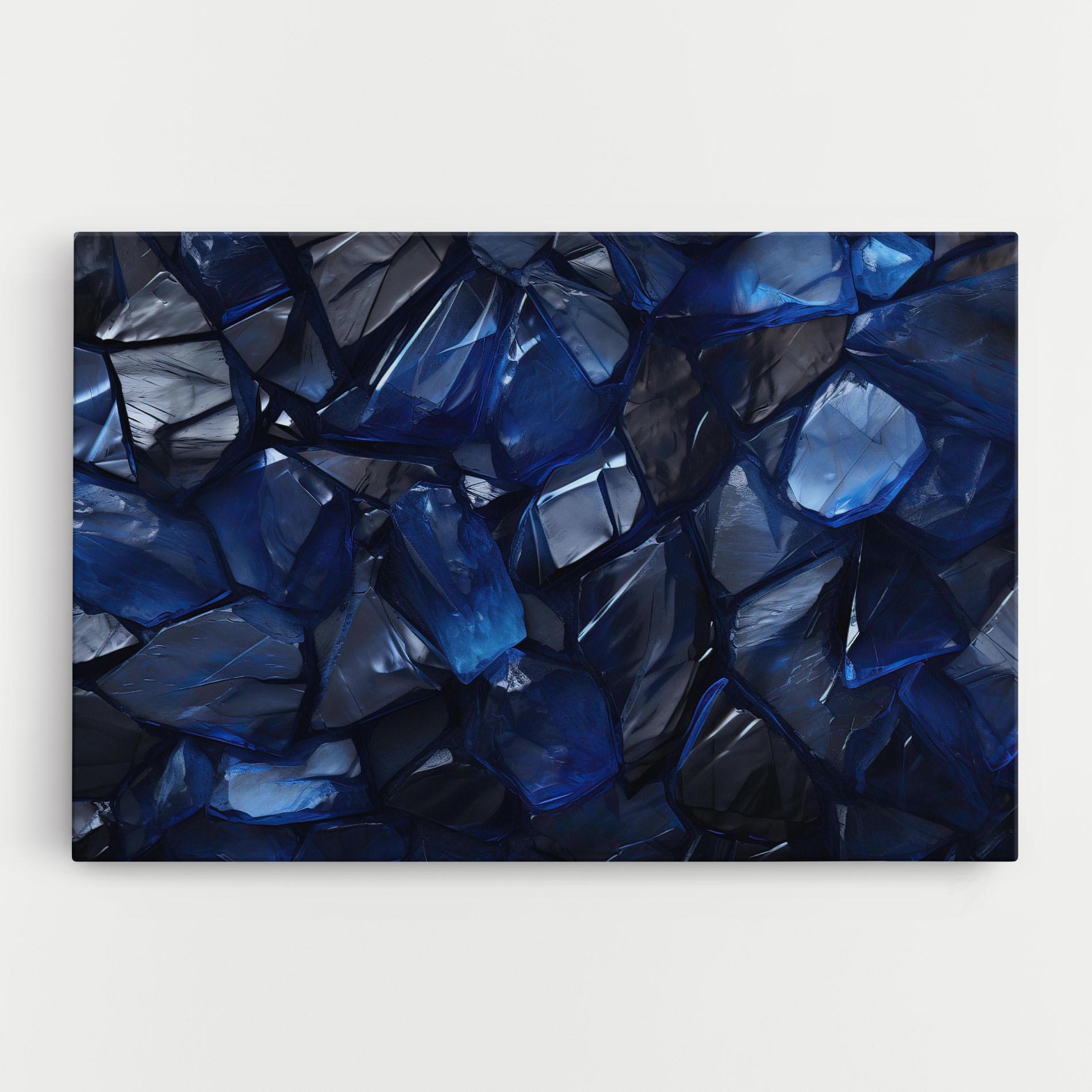 Vászonkép Blue Crystal Shape mockup 0