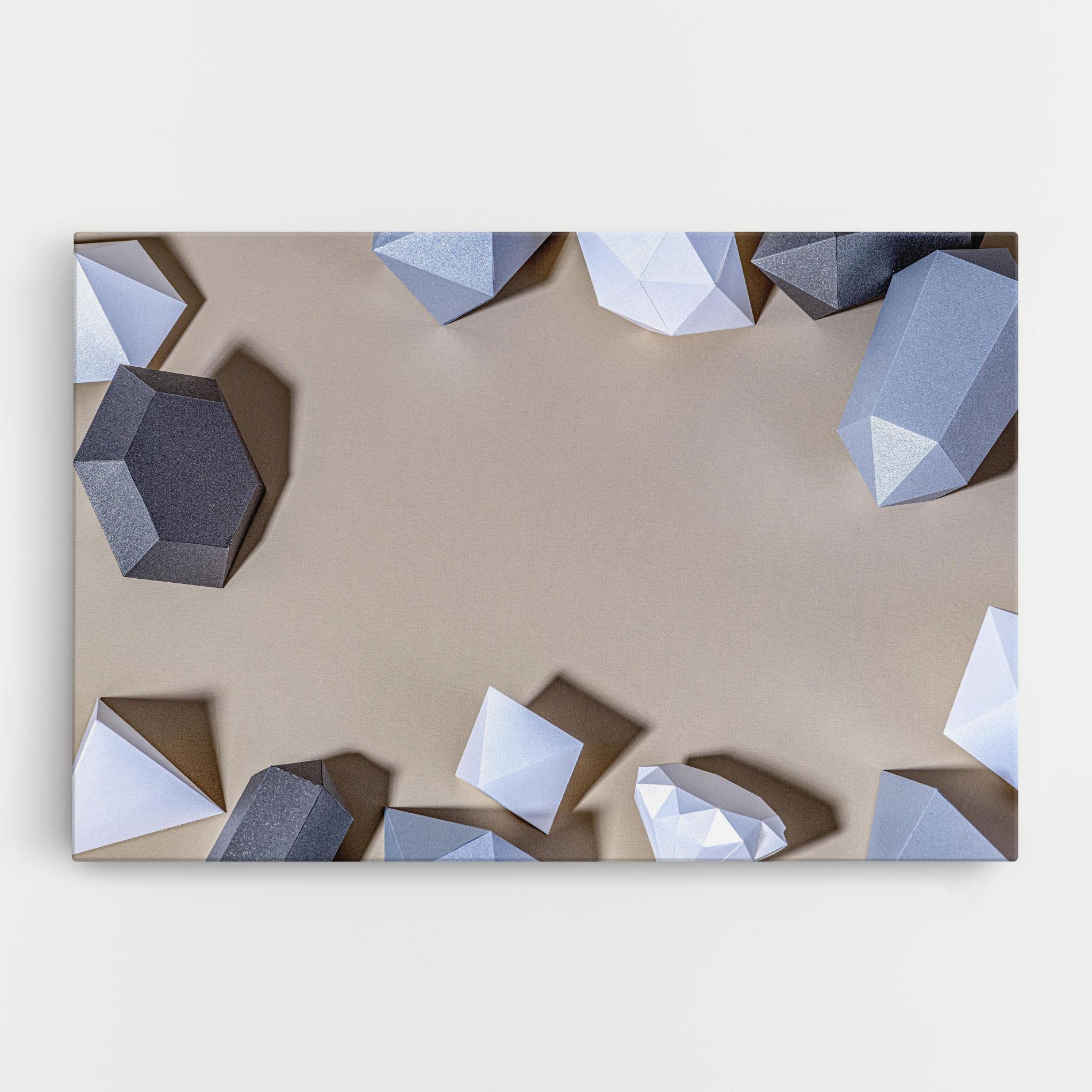 Vászonkép Geometric 3d Shapes mockup 0