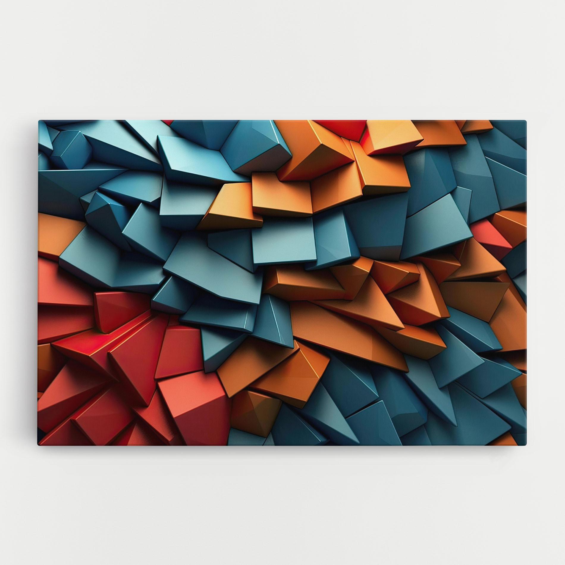 Vászonkép Multicolor Triangle mockup 0
