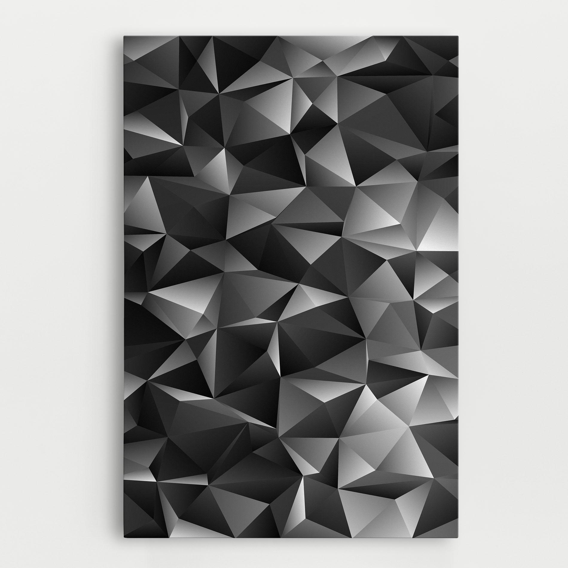 Vászonkép Black Triangle Pattern mockup 0