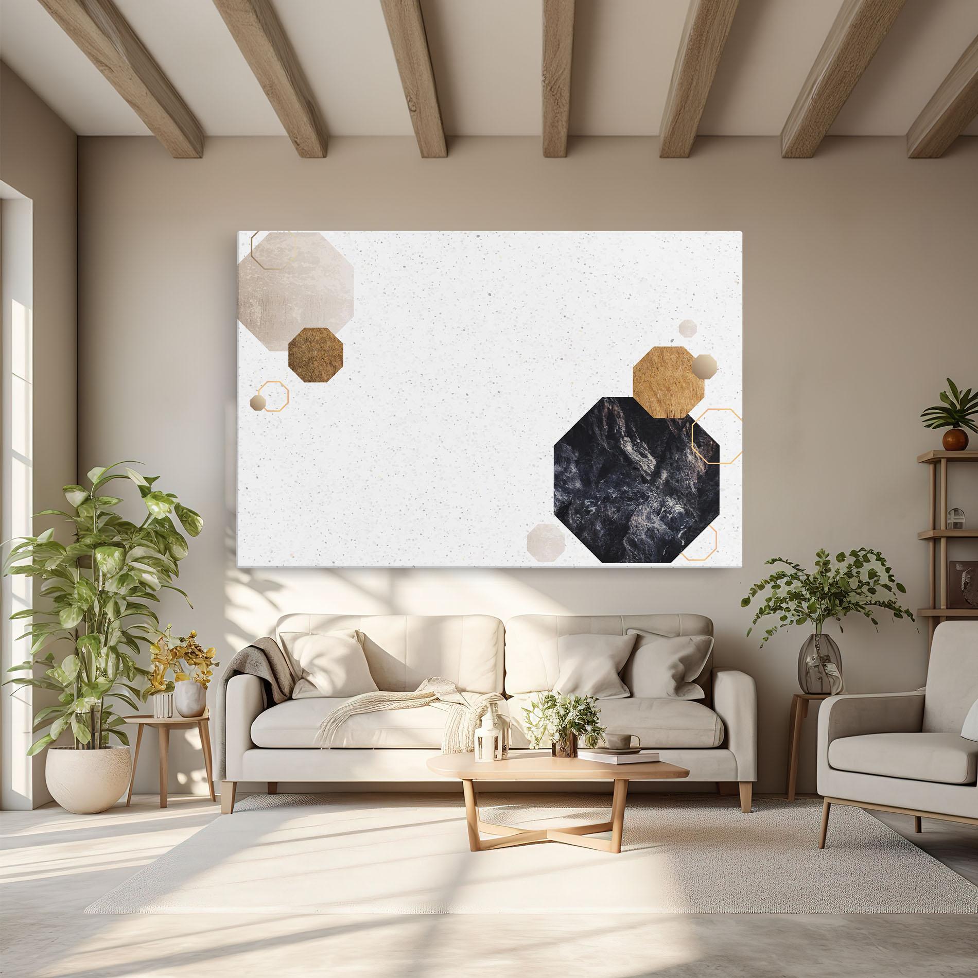 Vászonkép Big Hexagon mockup 6