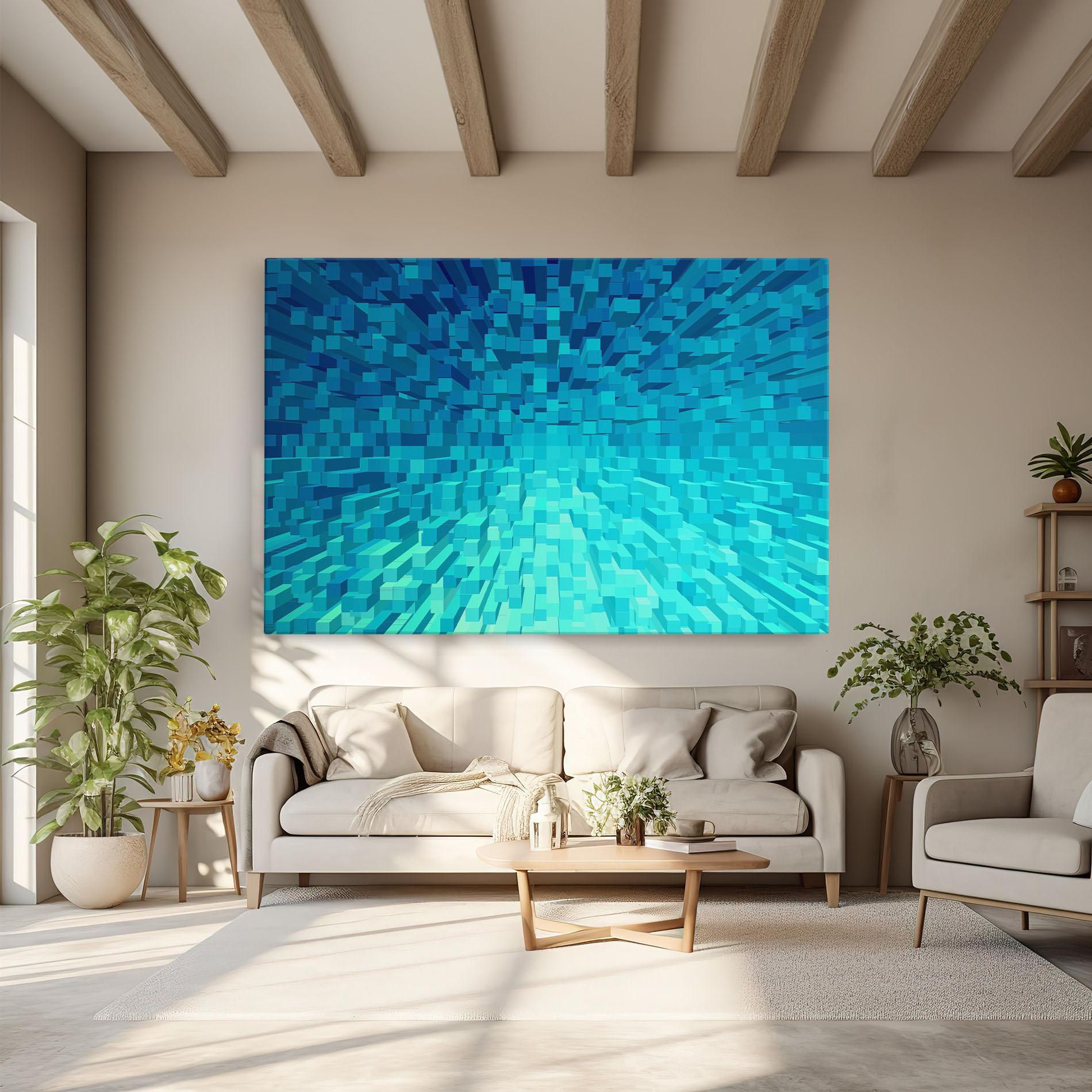 Vászonkép Blue Square Mix mockup 6