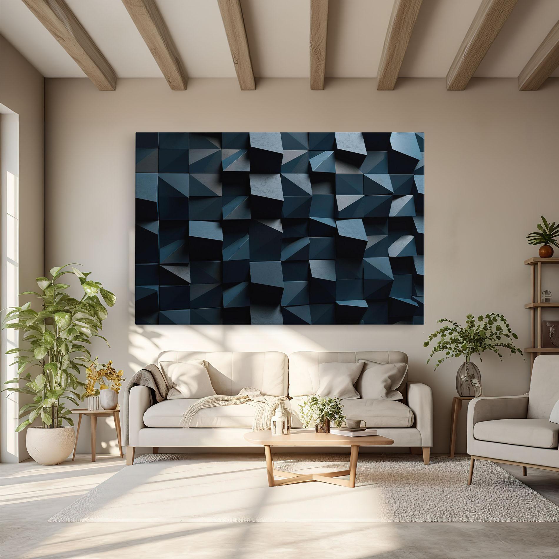 Vászonkép Dark Blue Square mockup 6